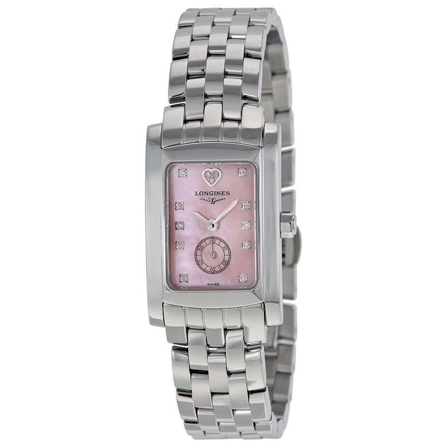 [2026 Mirror Grade]Longines Women's L51554936 Dolce Vita Limited Edition Audrey Hepburn Heart Diamond Stainless Steel Watch
