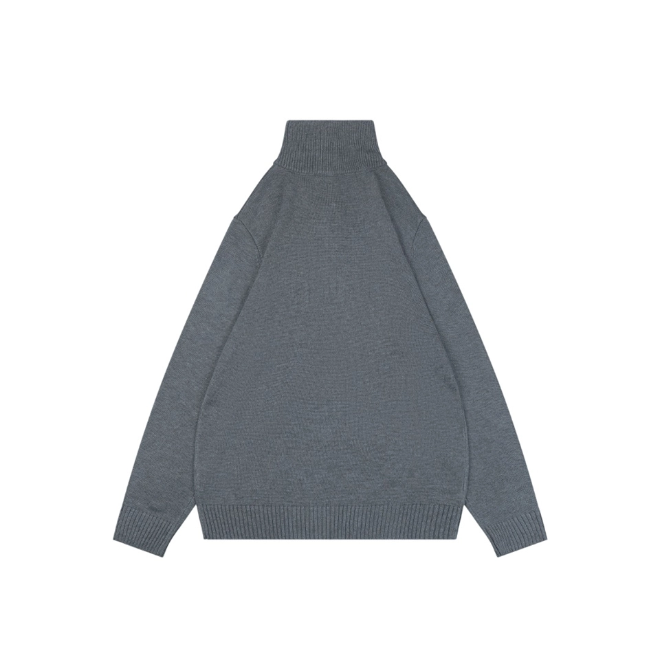 BBry Equestrian Knight Embroidered Half-Zip Cashmere Blend Sweater