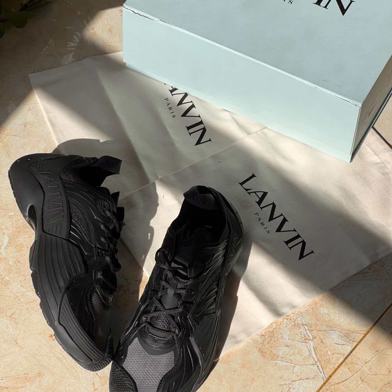 LANVIN Flash-X Low-Top Sneakers“Triple Black”