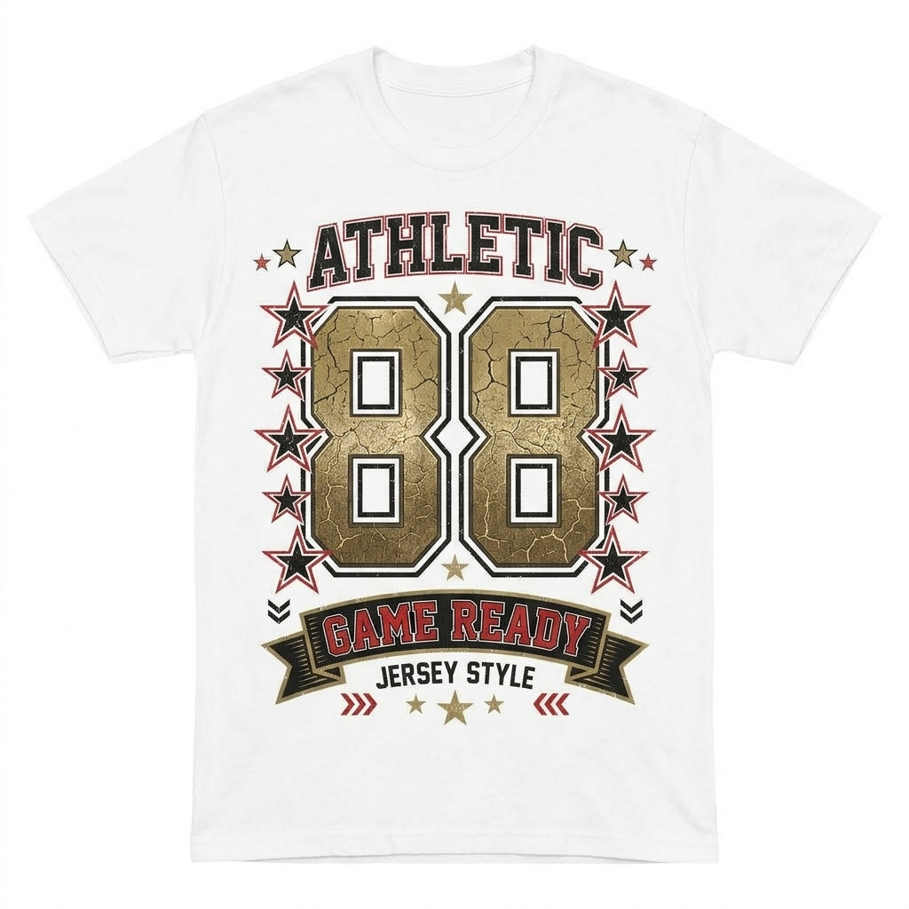 Unisex Loose Fit T-Shirt 100% Cotton Soft Comfortable Summer Casual Printed Top Soccer