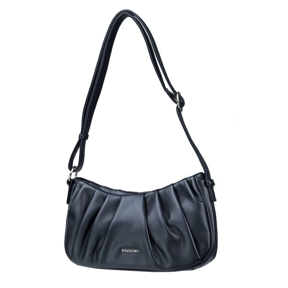 PUCCINI Torebka damska bagietka Fashion Collection, czarna