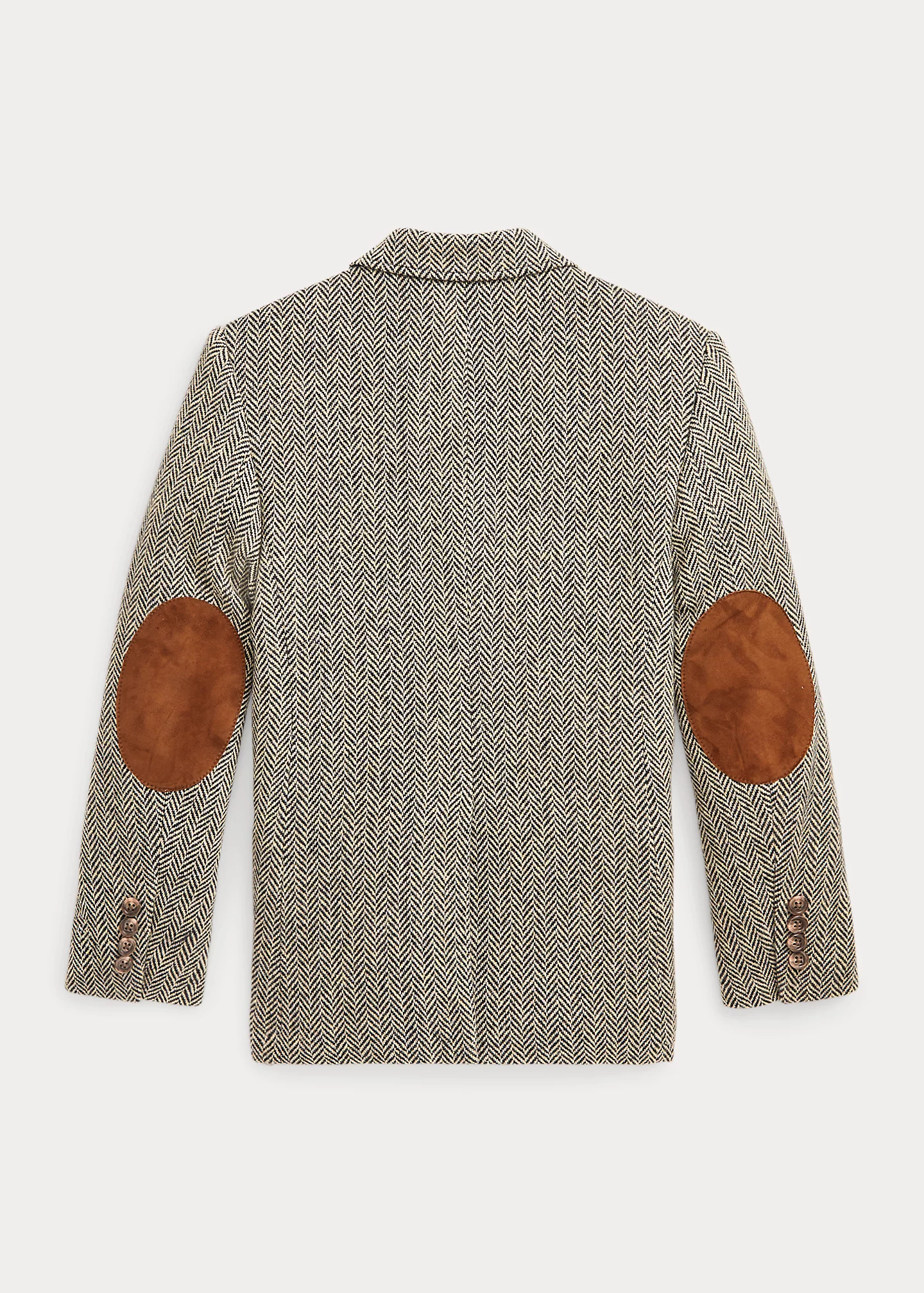 Suede-Patch Herringbone Sport Coat