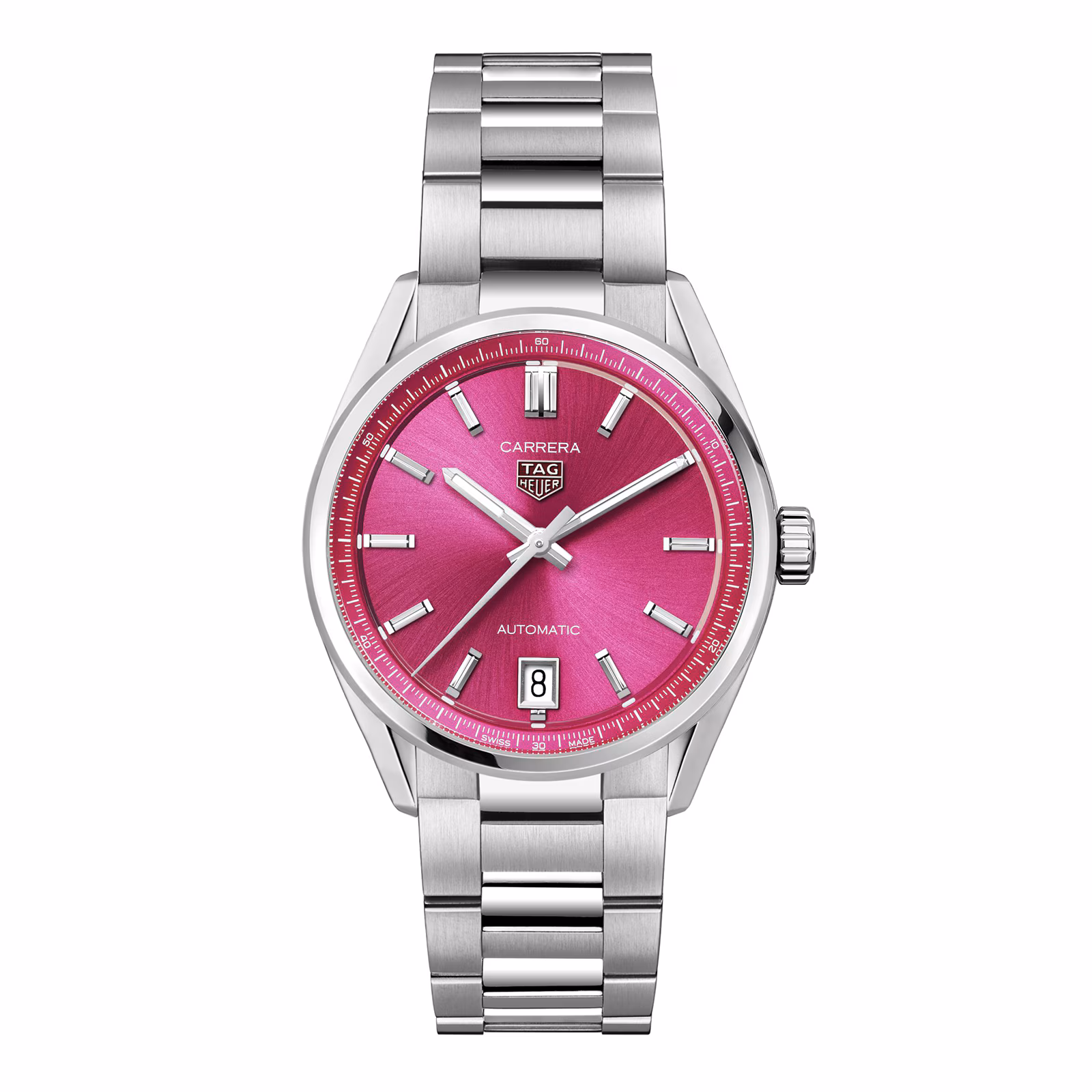 [2026 Mirror Grade]TAG Heuer Carrera Date 36mm Unisex Watch Pink WBN2313.BA0001