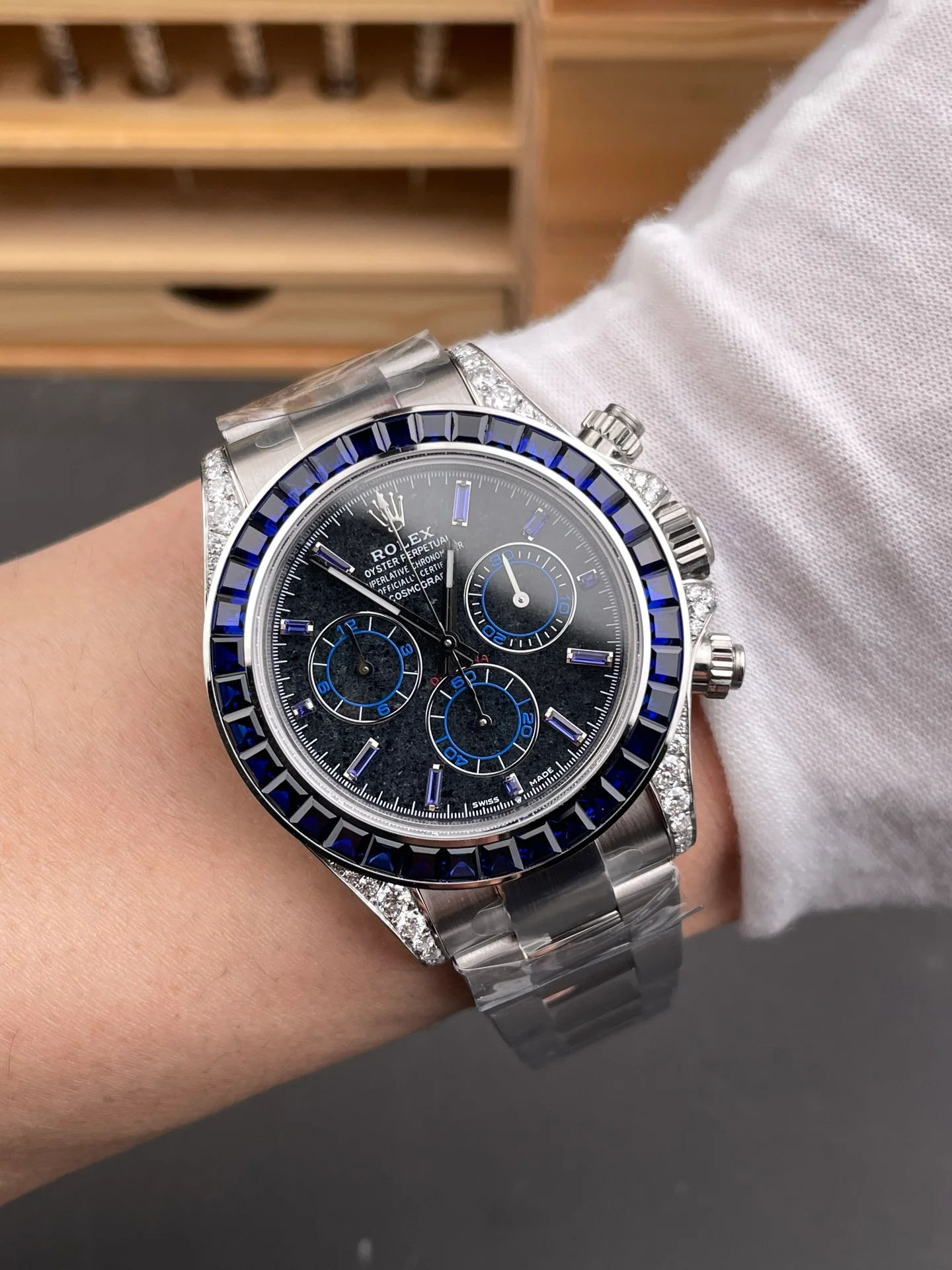 Hidden Edition Daytona Lab Grown Blue Bezel