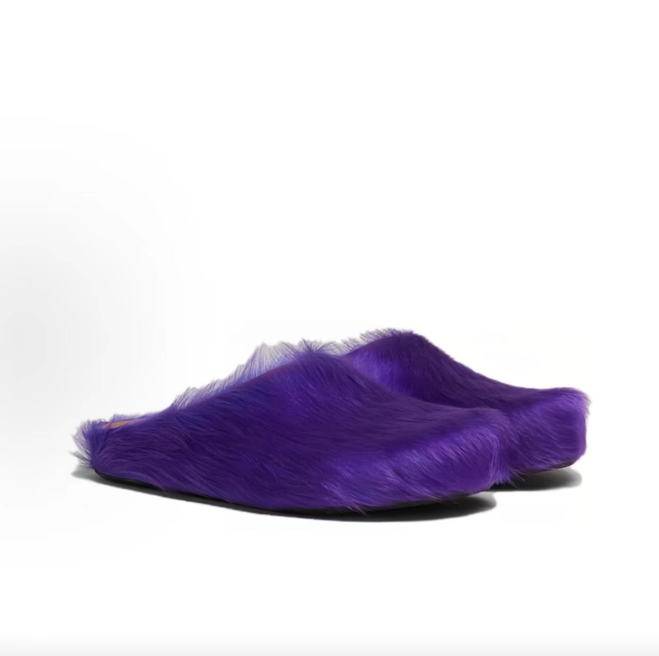 Marni Violet Long Haircalf Fussbett Mule