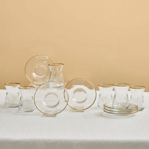 Service à thé Karaca Gent 12 pièces pour 6 personnes