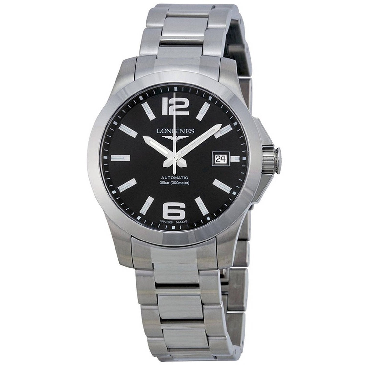 [2026 Mirror Grade]Longines Men's L36764586 Conquest Stainless Steel Watch