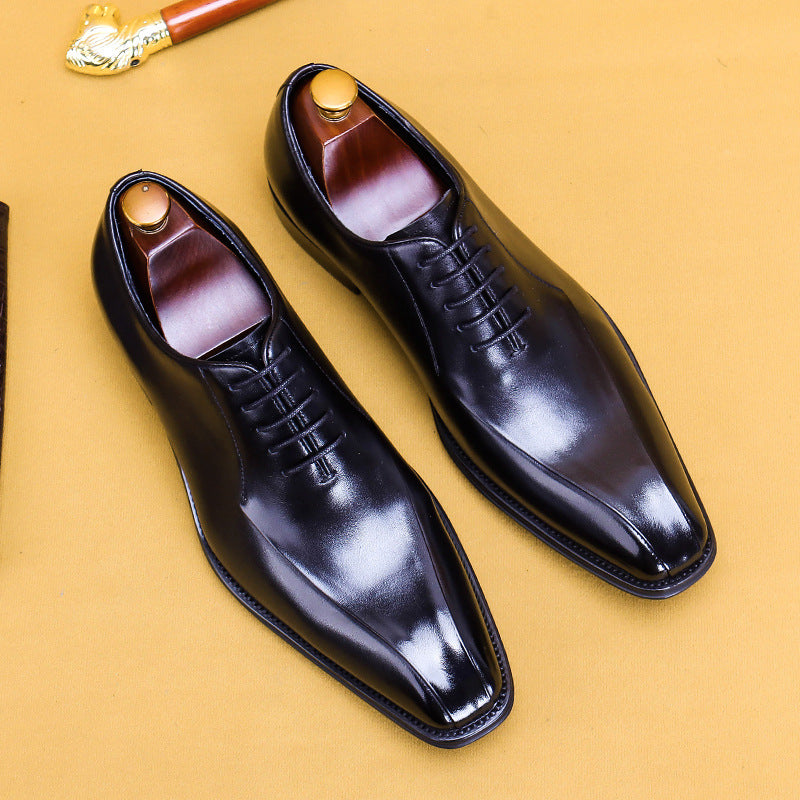Men’s Handmade Square-Toe Oxford Shoes 89256
