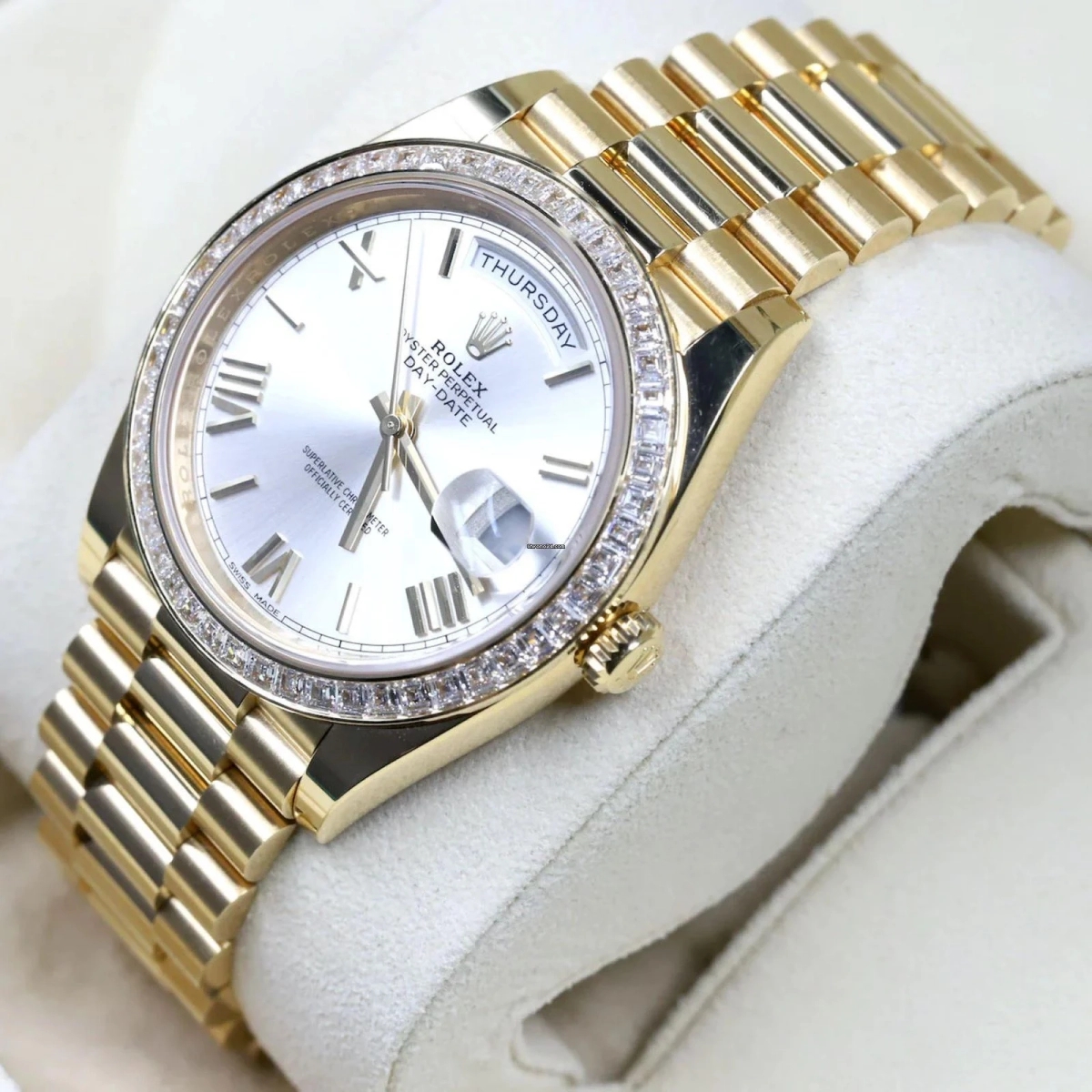 [2026 Mirror Grade]RLX Day-Date 40mm 228398TBR-0006 Silver Dial President Watch