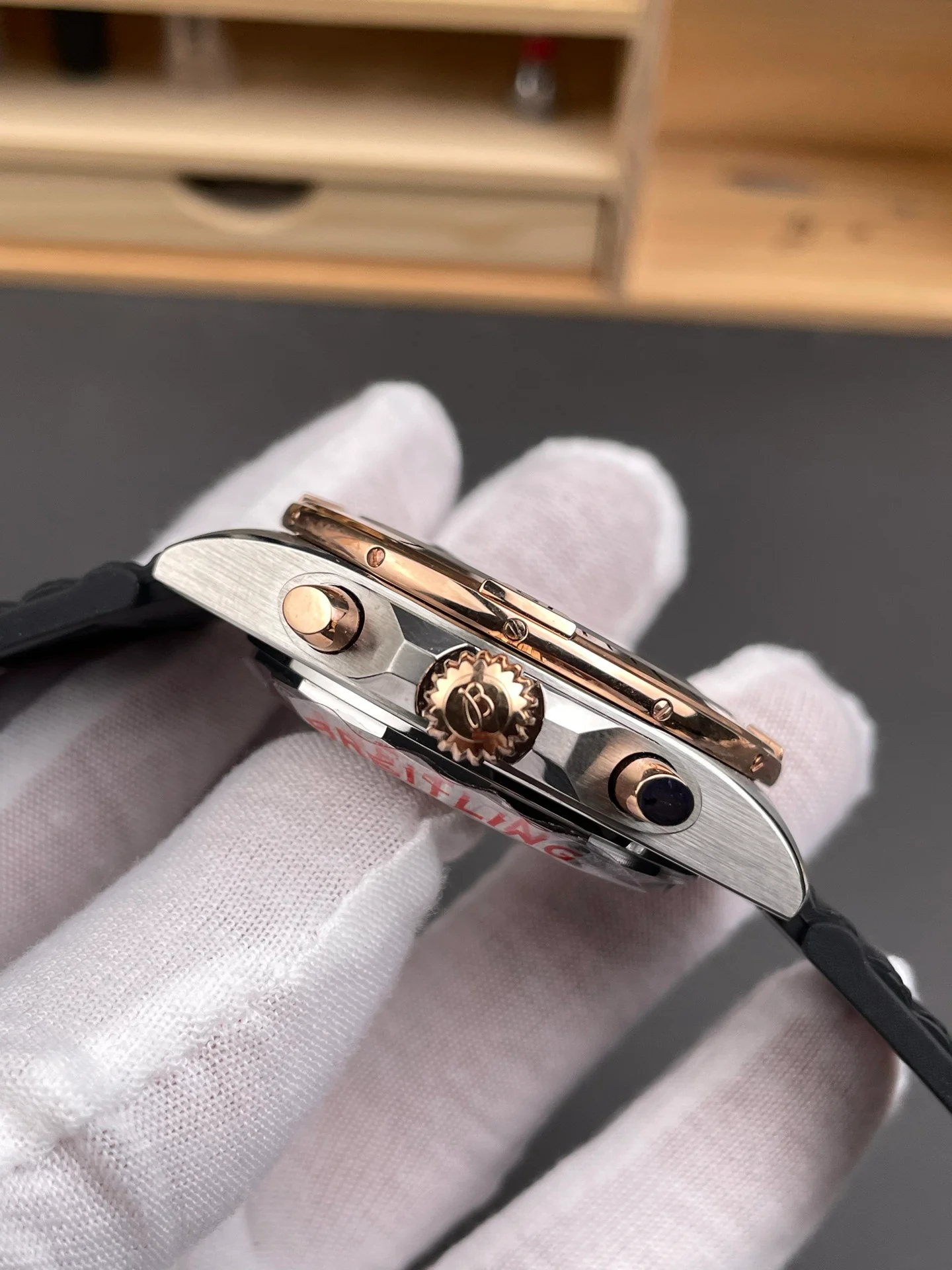 Chronomat B01 Two-tone Rose Gold Grey Dial