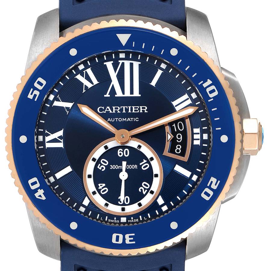 [2026 Mirror Grade]CALIBRE ROSE GOLD MIX BLUE 42mm