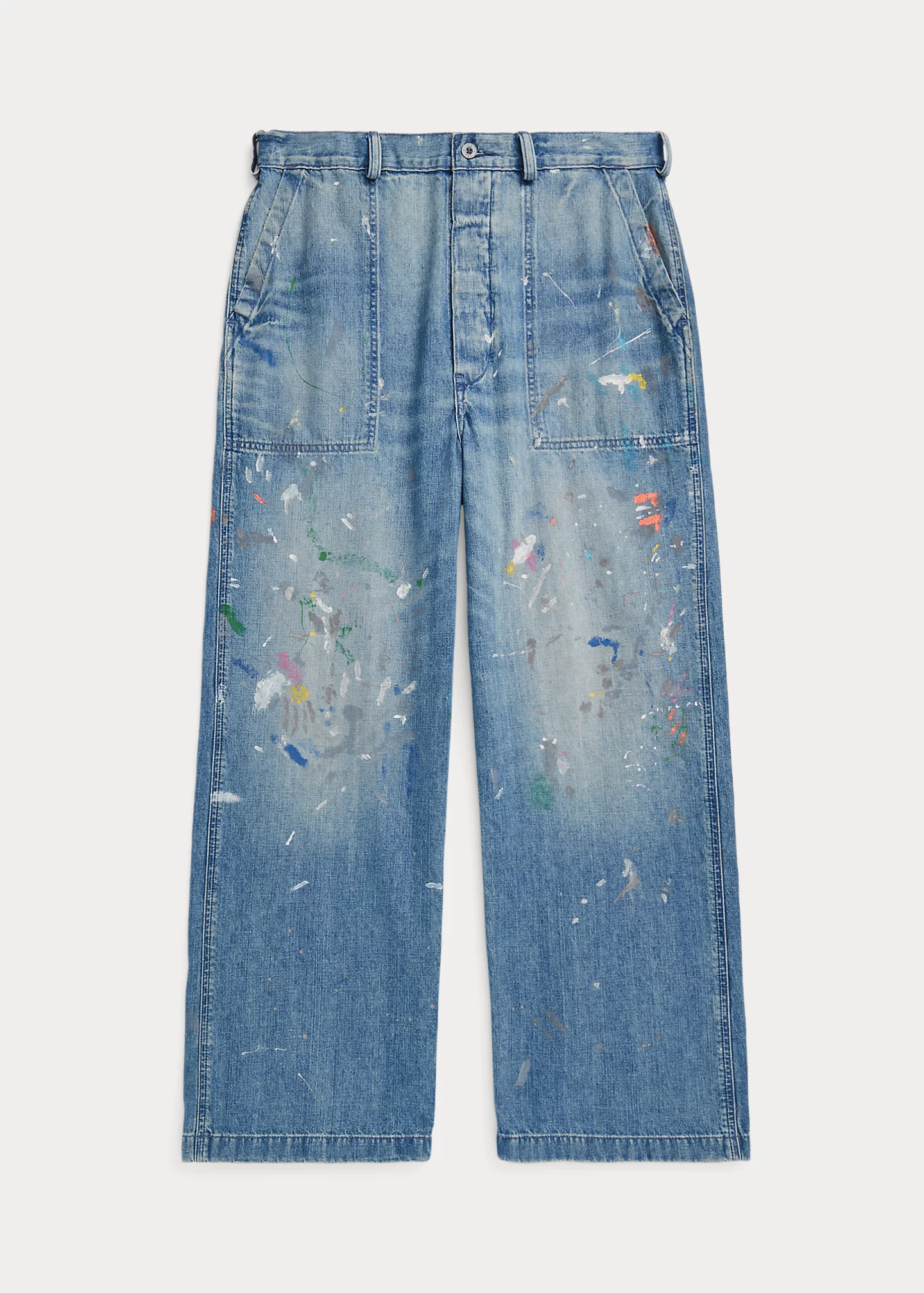 Naval-Inspired Distressed Jean