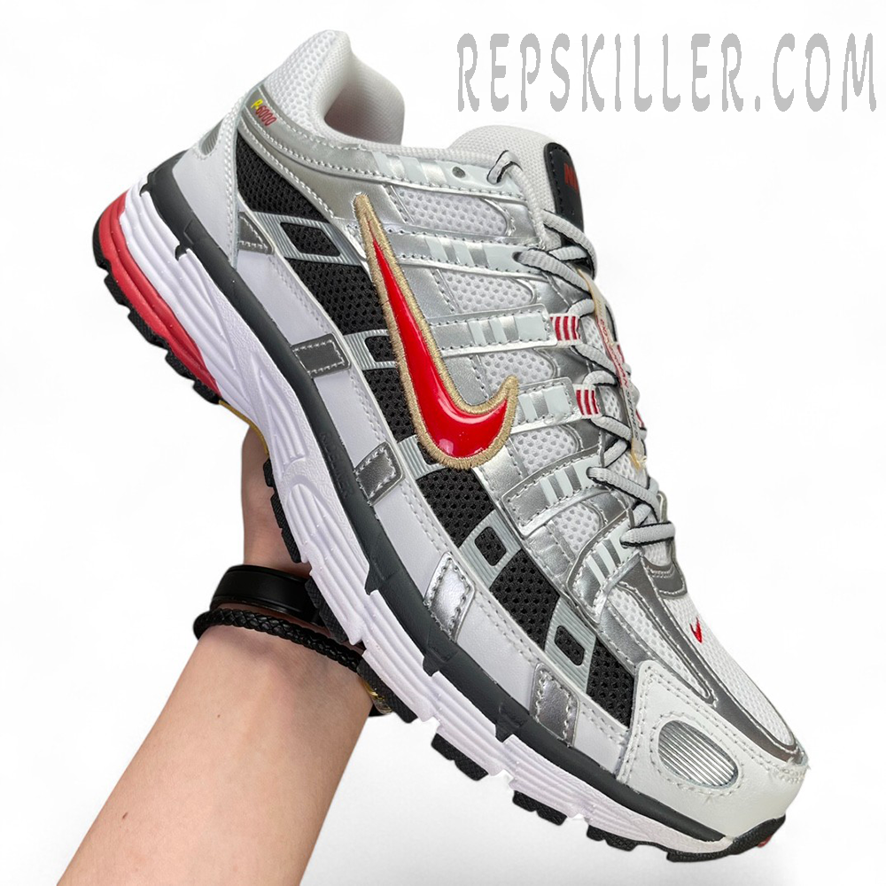 Nike P-6000 “Metallic Silver / University Red”