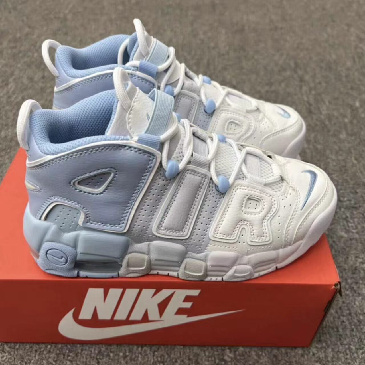 Nike Air More Uptempo White Light Blue