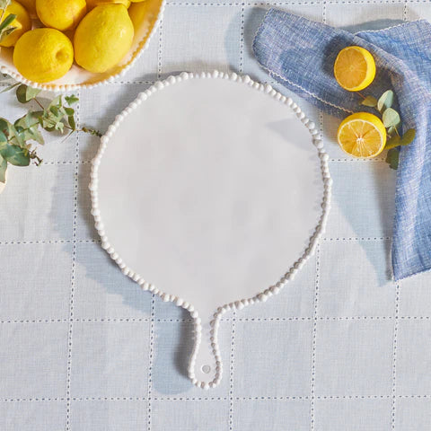 Karaca Perla – Plateau à fromage rond en mélamine 42 cm, blanc