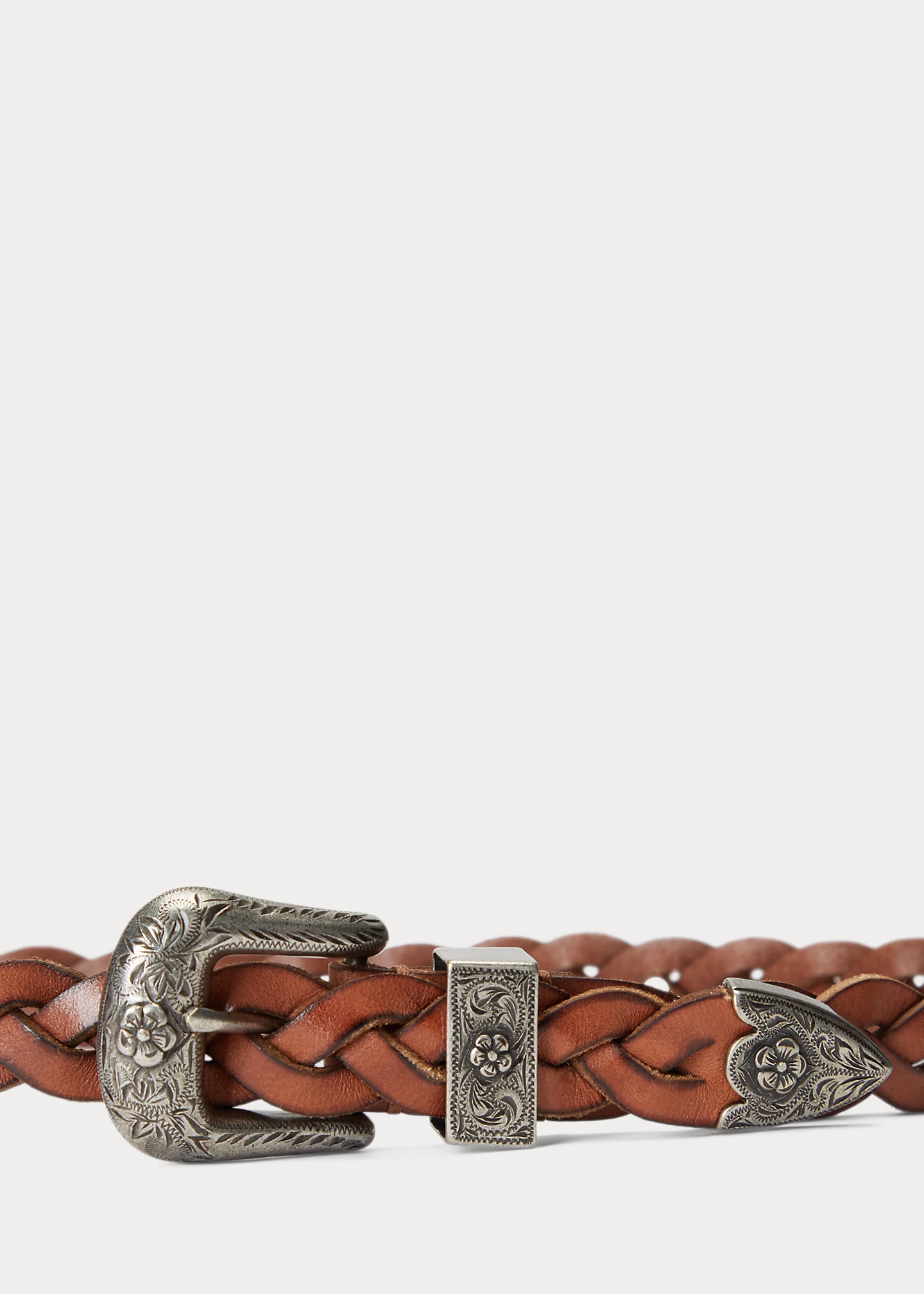Western Braided Double-Buckle Belt