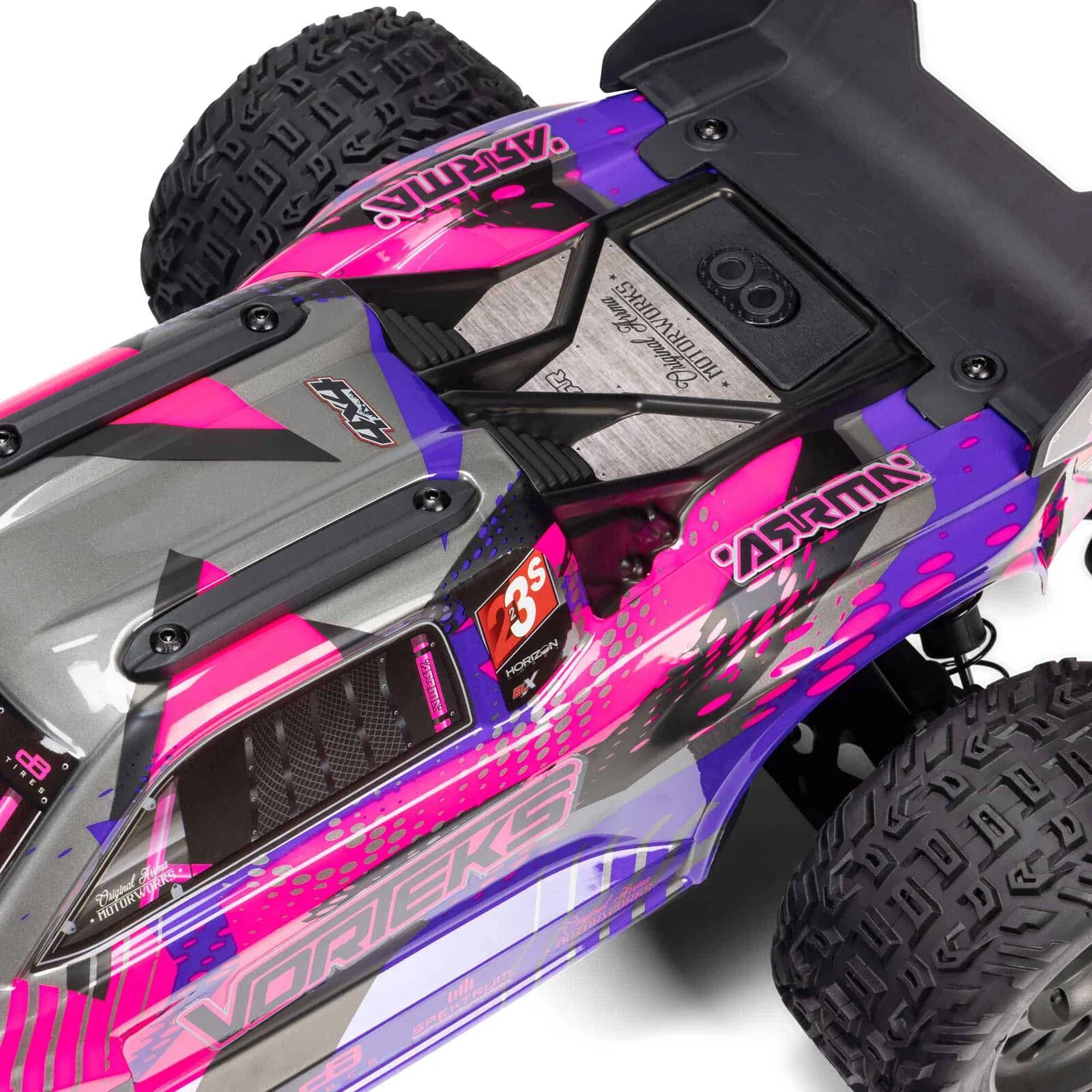 ARRMA 1/10 VORTEKS 223S DSC 4X4 RTR Brushless Stadium Truck, Purple