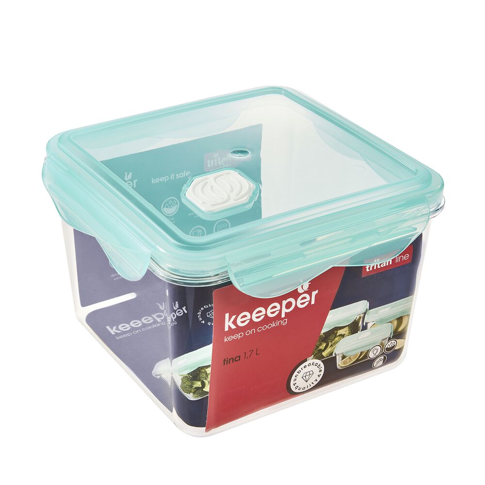 KEEEPER Pojemnik na żywność z klipsem, PP/tritan, 1,7L, seledynowy