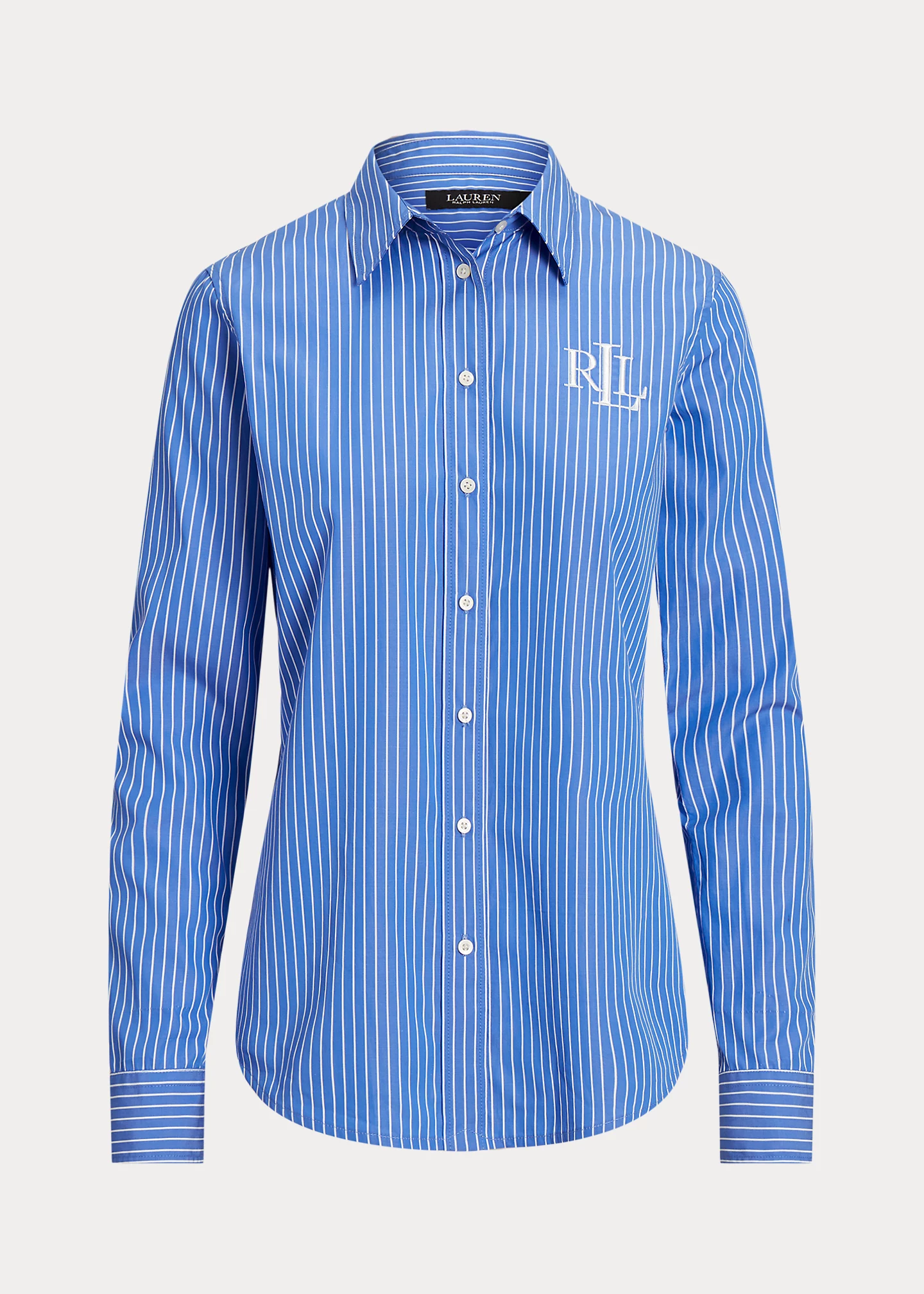 Pinstripe Cotton Broadcloth Shirt