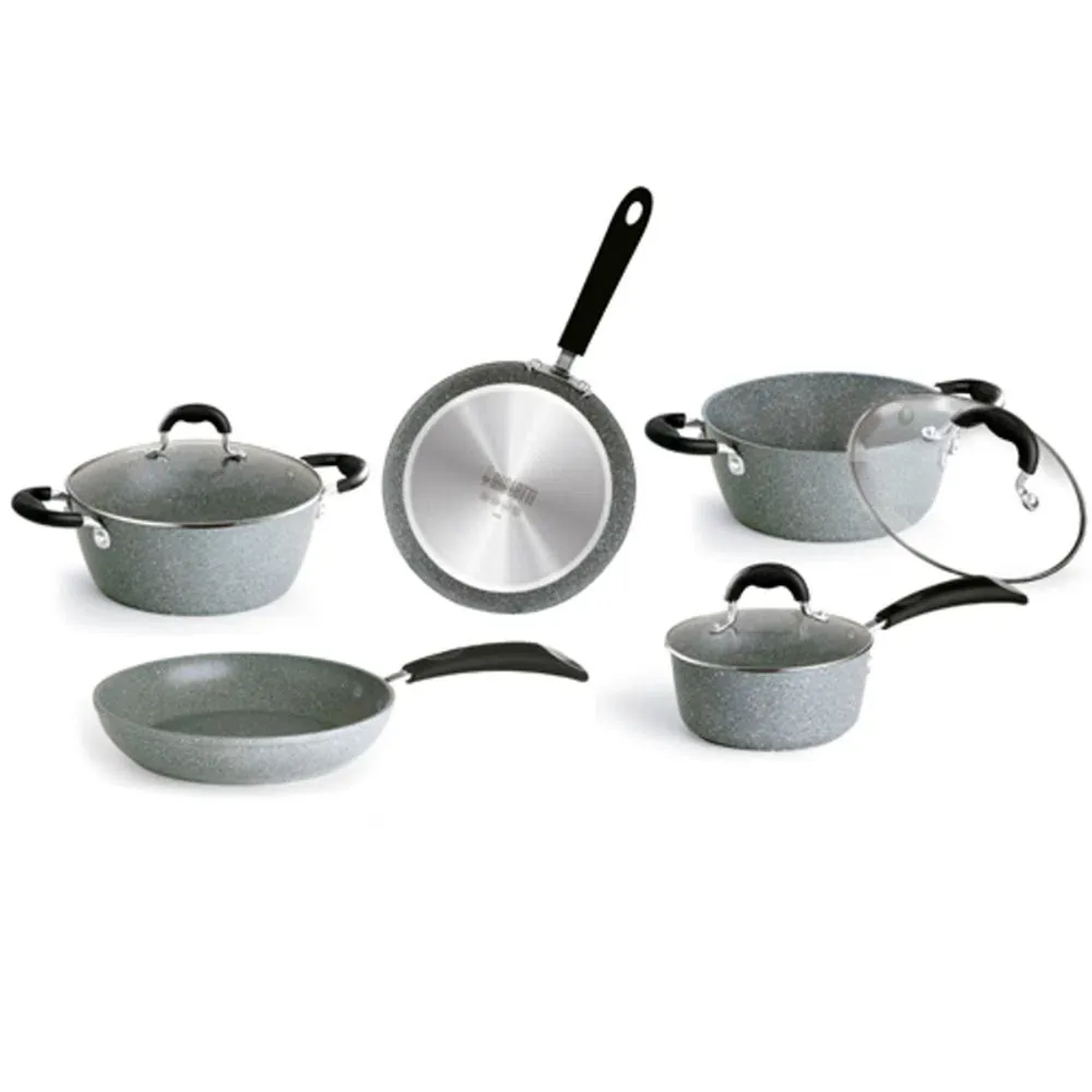 Bialetti Petravera Pro 5-Piece Aluminum Cookware Set