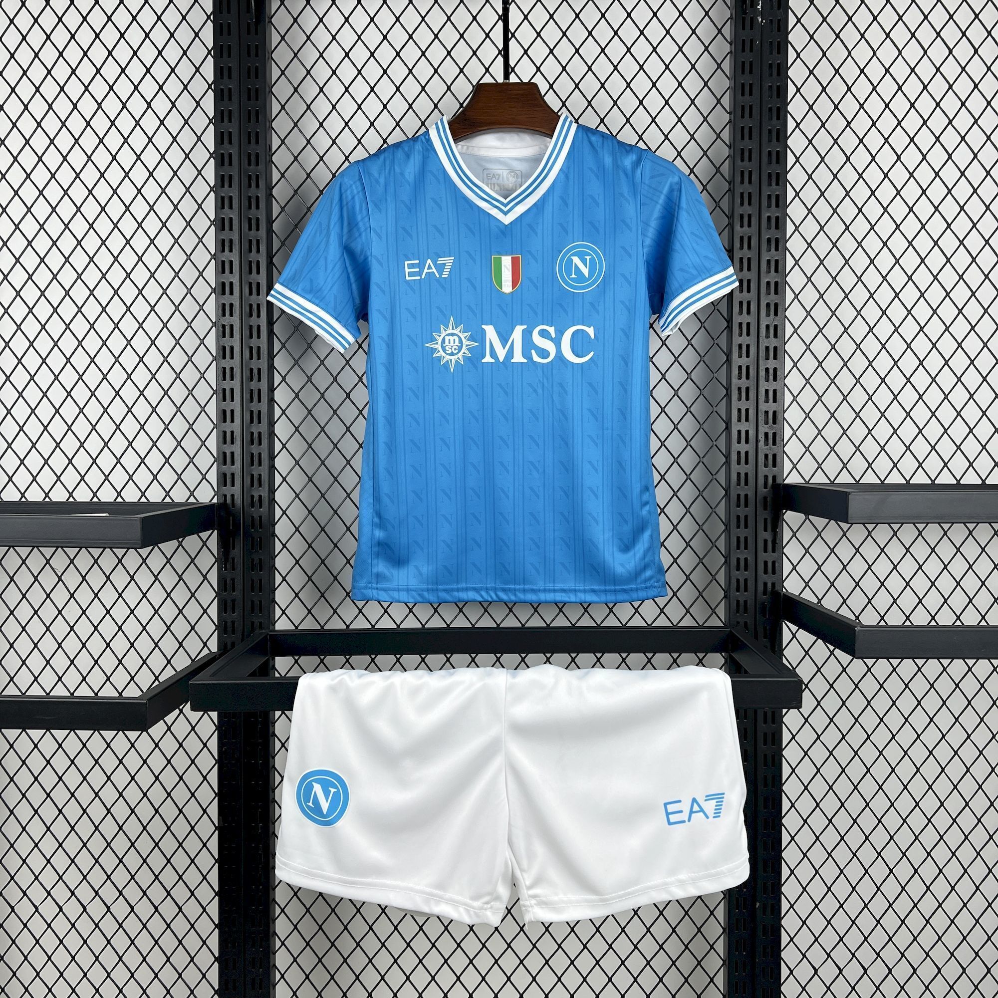 Napoli Soccer Jersey Home Kids Kit Jersey+Shorts 2025-26