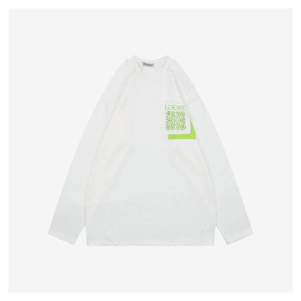 L Hollow Logo Pocket Detail Shirt (Black/White)