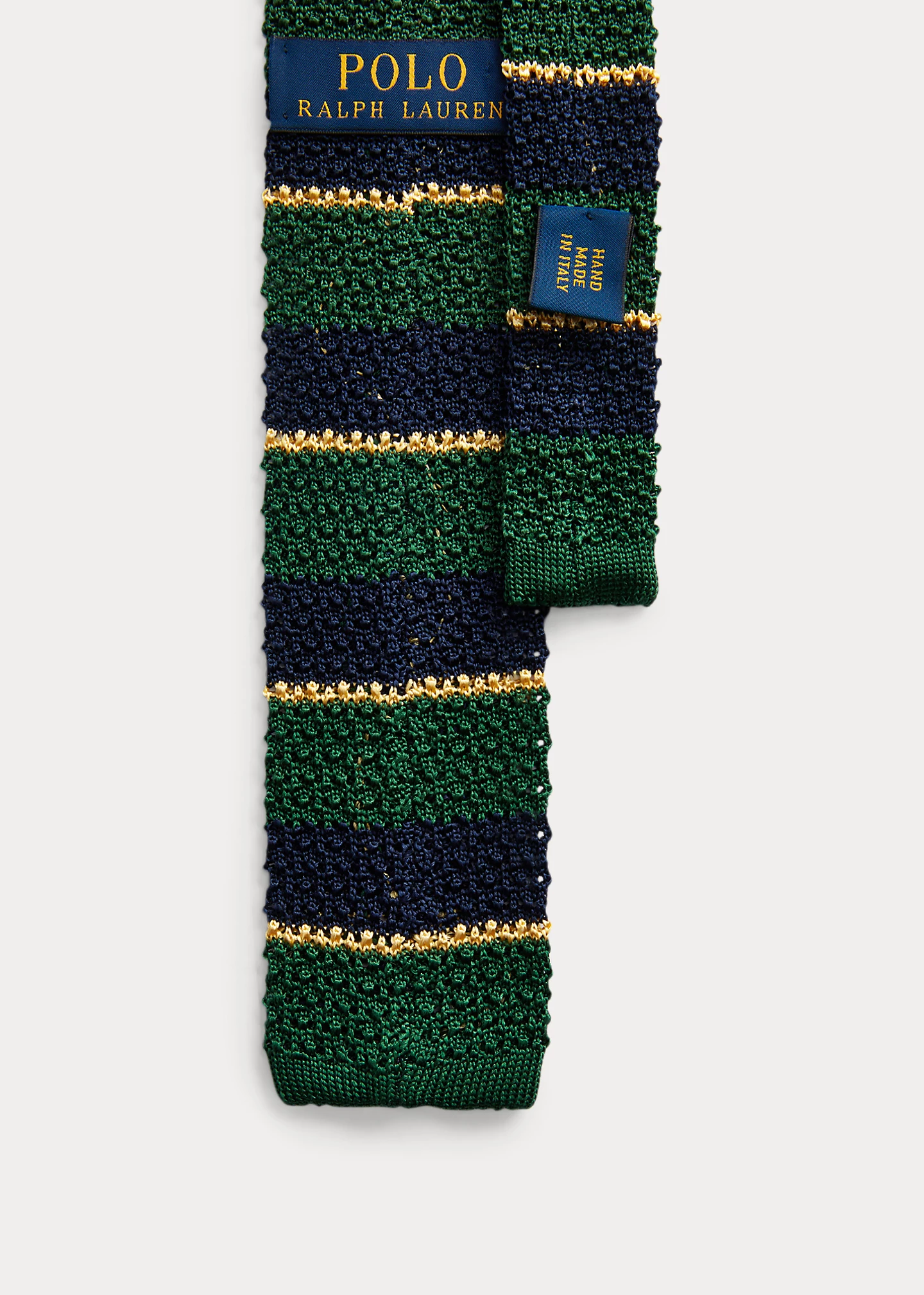 Striped Knit Silk Tie