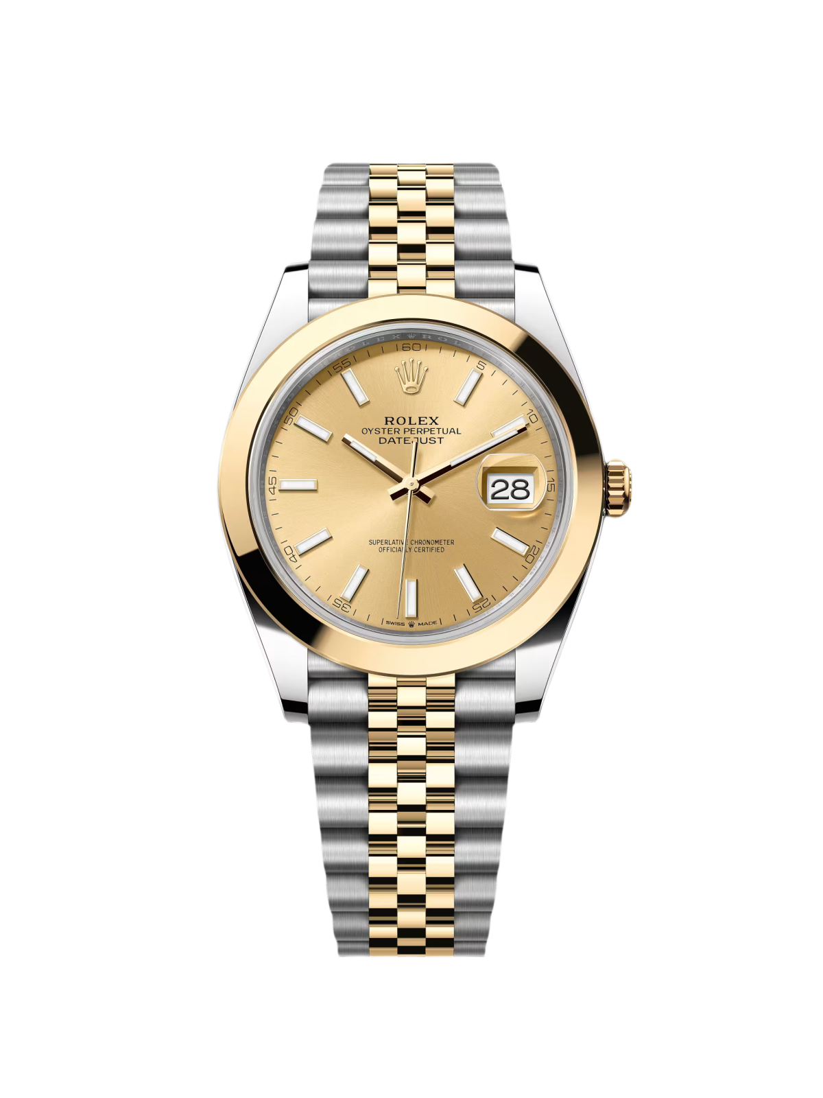 [2026 Mirror Grade]RLX Datejust 41mm 126303 Champagne Index Oyster Steel and Yellow Gold Mens Watch