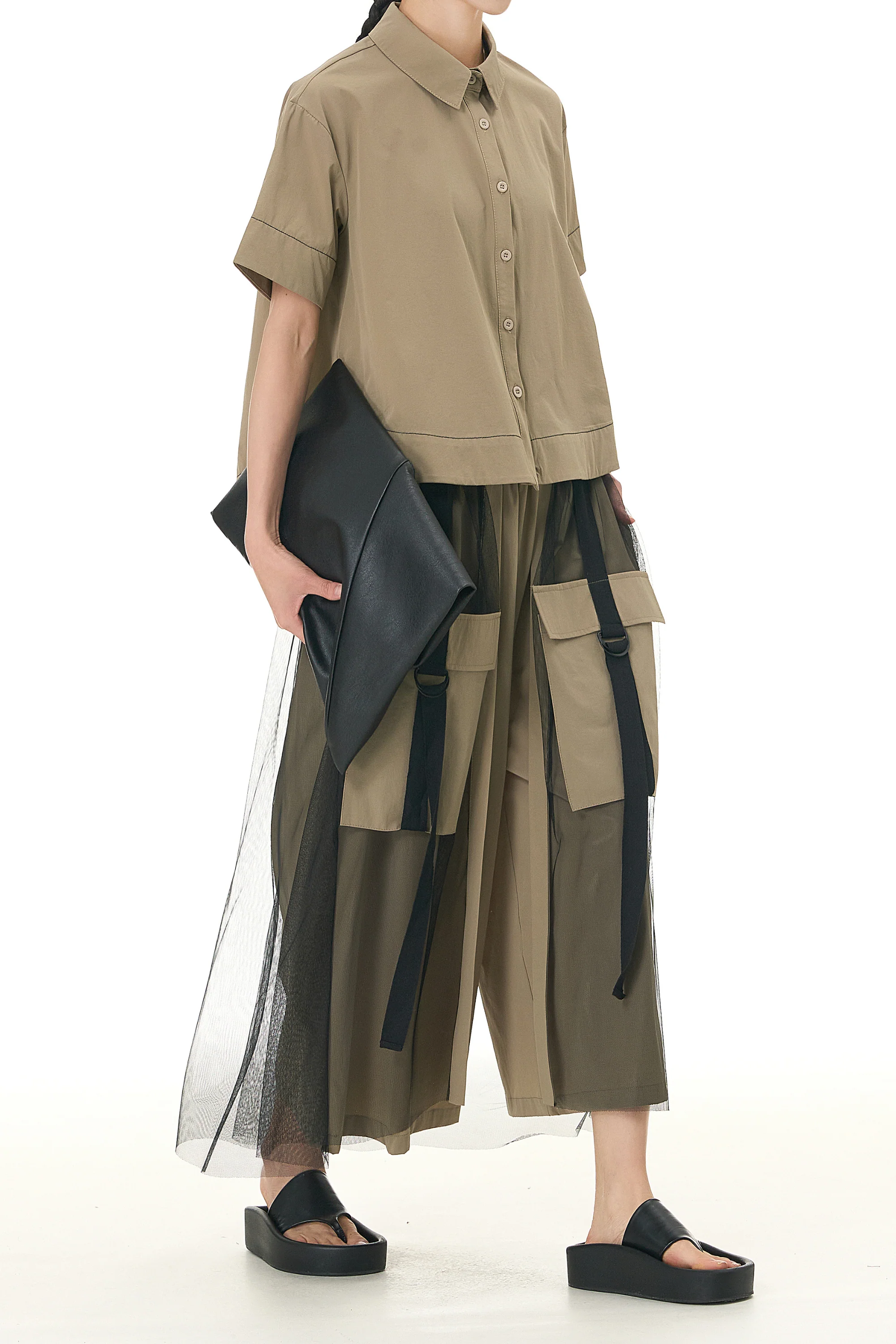 Net Layered Culottes Coord Set