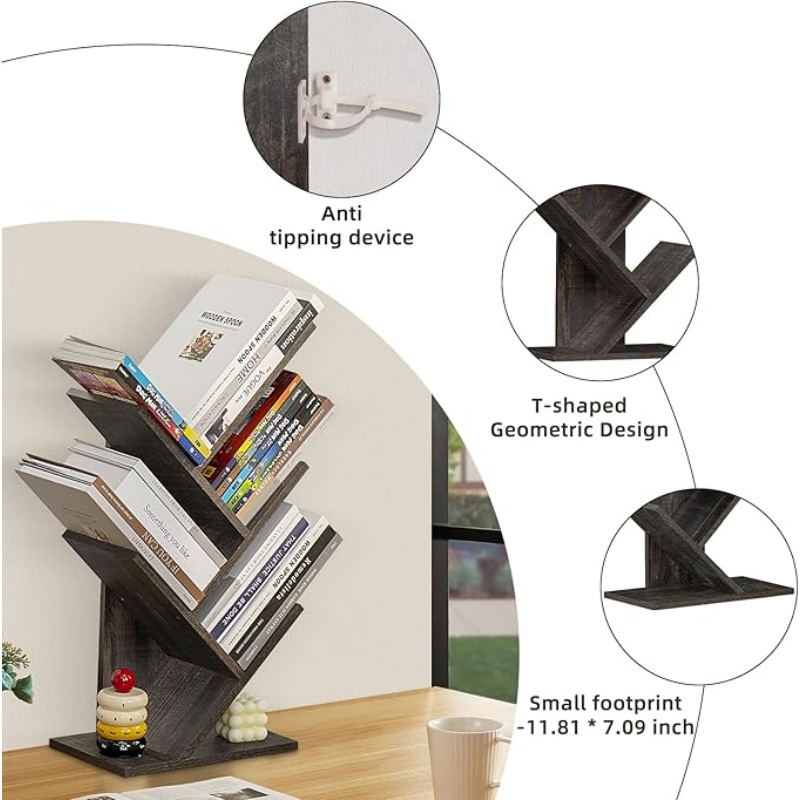 5 Tier Tree Book Shelf