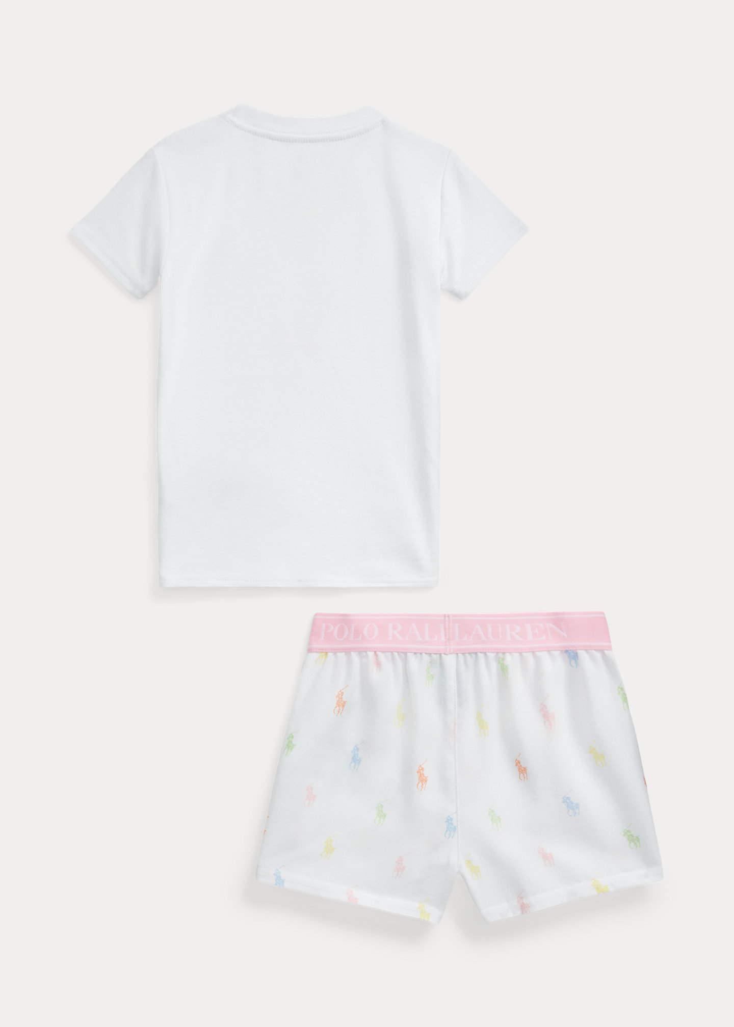 Cotton Tee & Flannel Short Sleep Set