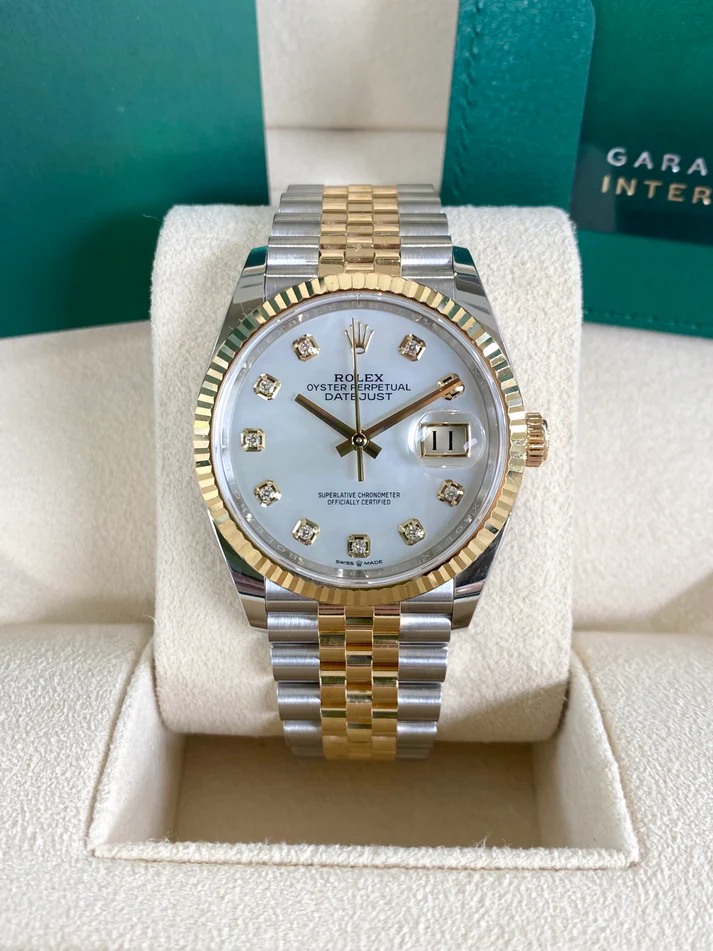[2026 Mirror Grade]RLX  Datejust 36mm 126233-0023 MOP Diamond Dial Jubilee Two-Tone Bracelet Watch