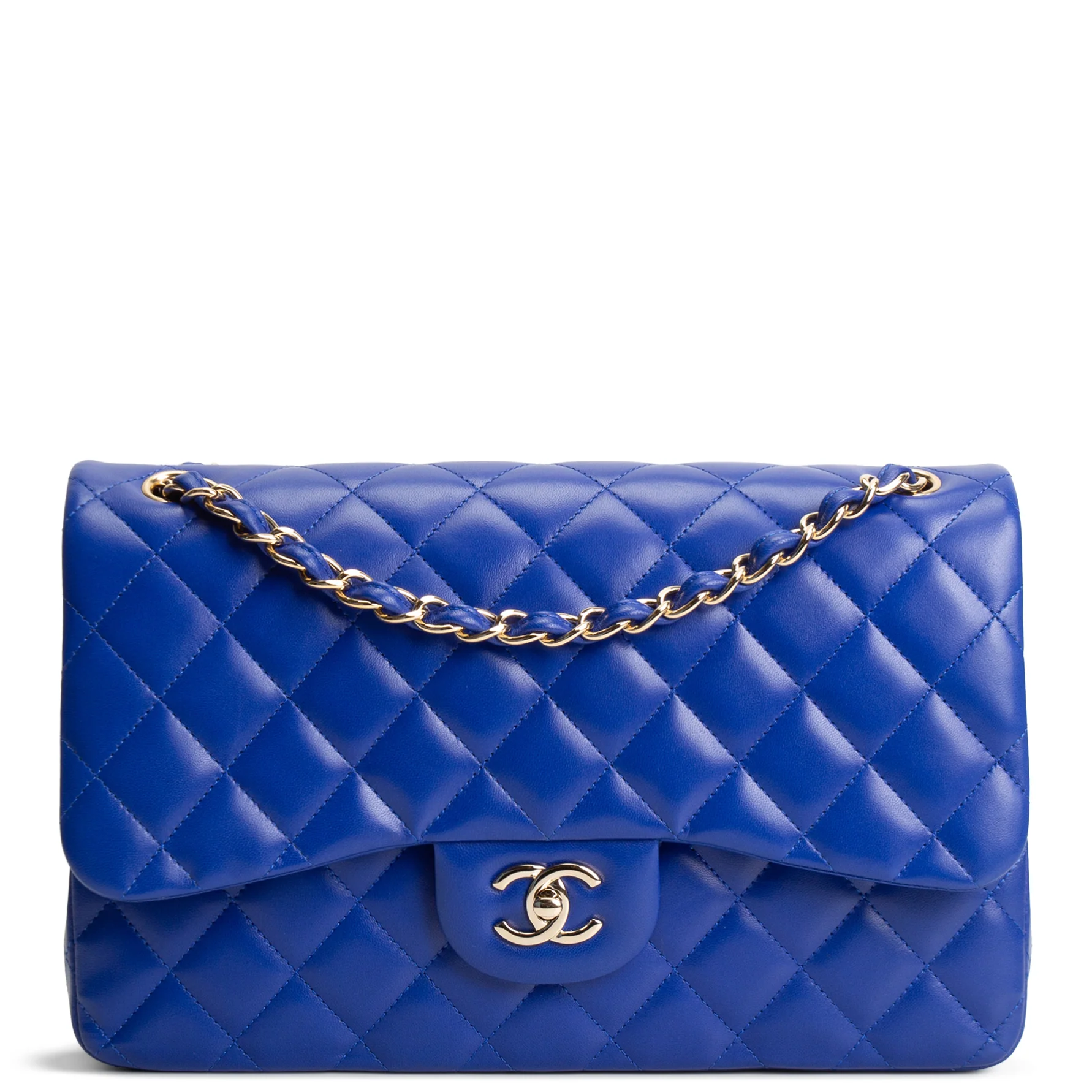 CHANEL Jumbo Double Flap Blue