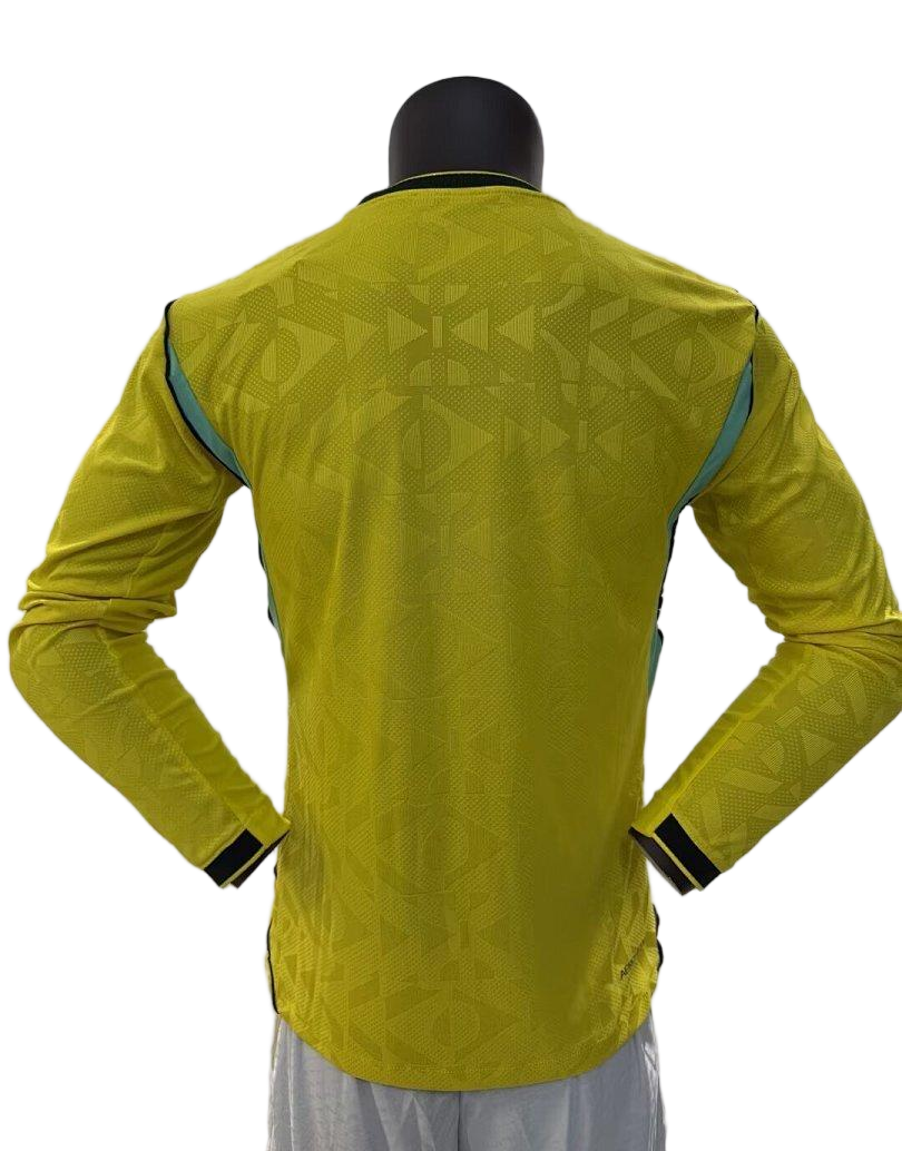 Brazil Authentic Soccer Jersey Home Long Sleeve Shirt World Cup 2026