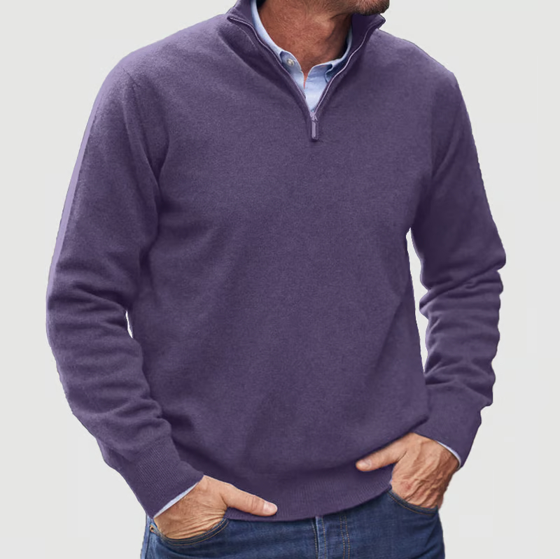 🔥Last Day 49% OFF-Men's Casual Zipper Basic Sweater
