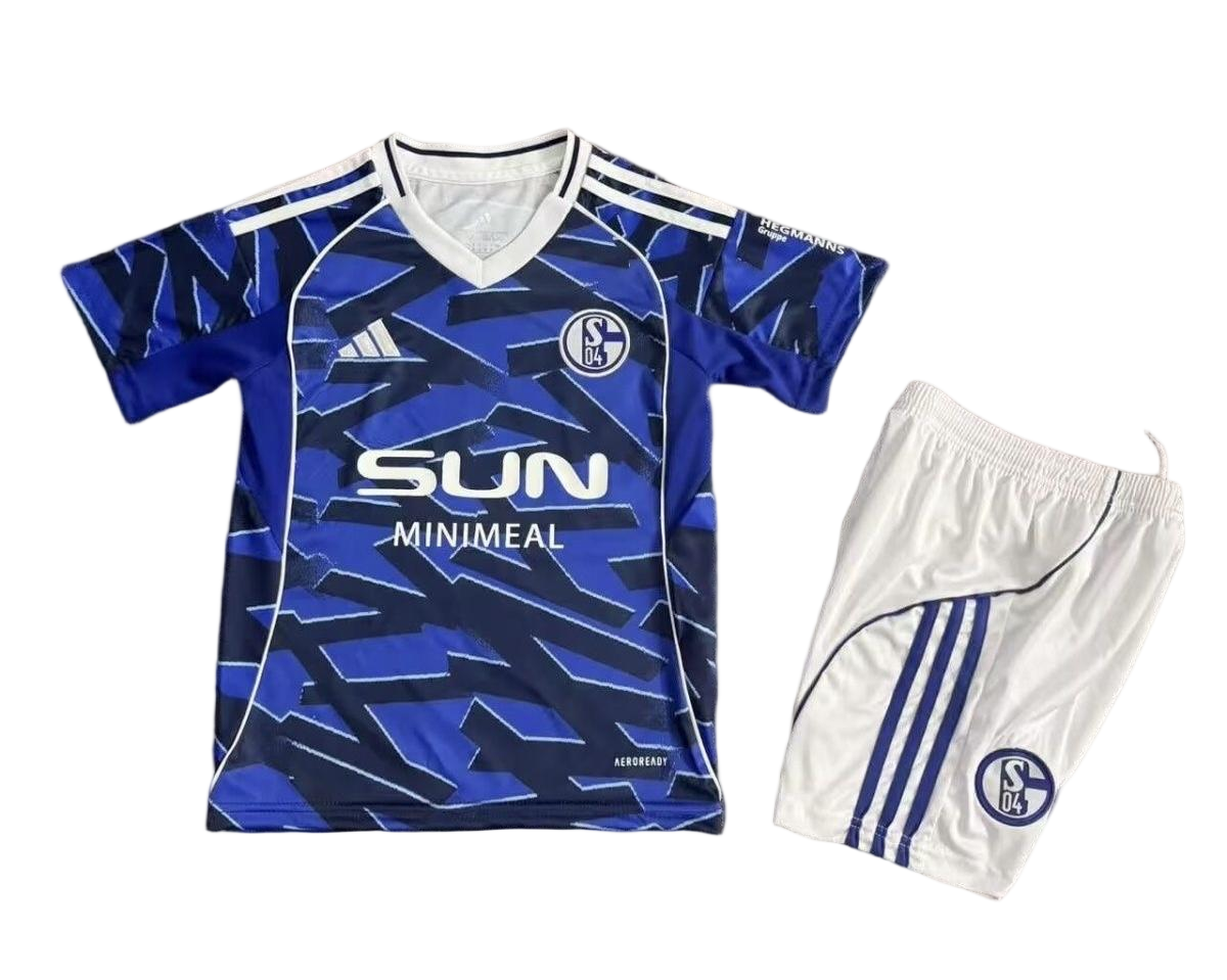 Schalke 04 Football Jersey Home Kids Kit Jerseys+Shorts 2025/26