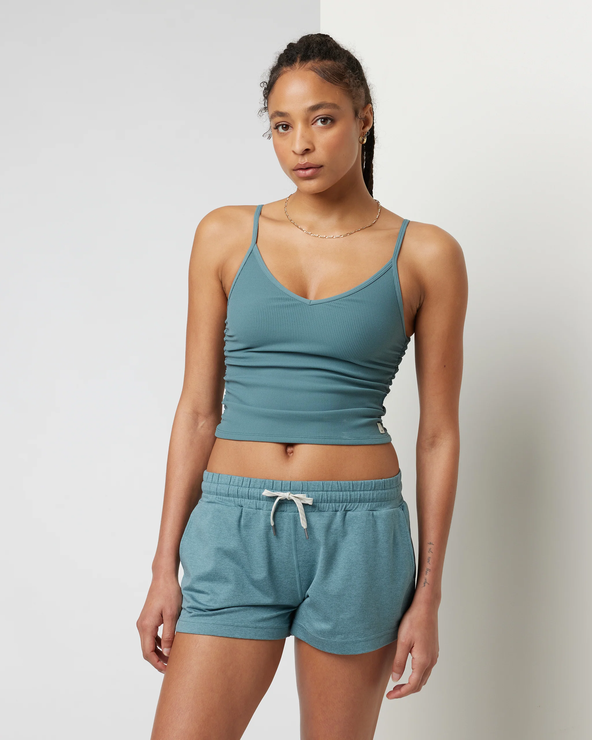 Rib Ruched Tank