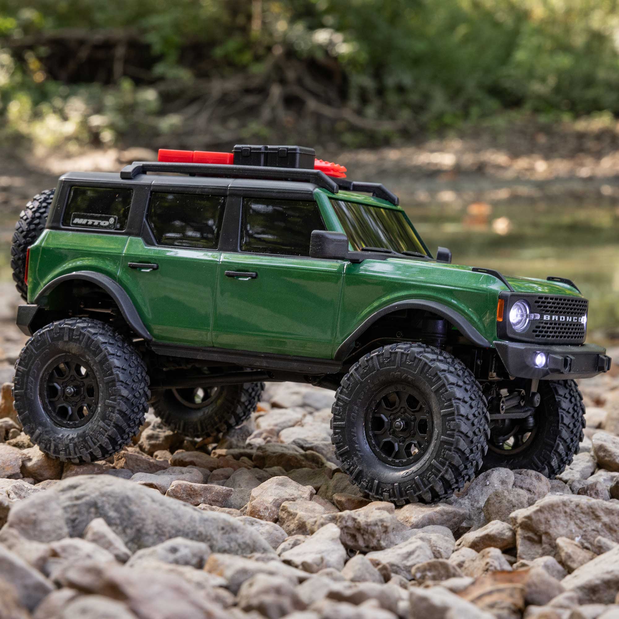 1/24 SCX24 Ford Bronco Heritage Edition 4X4 RTR Brushed Rock Crawler (Battery & Charger Included), Red