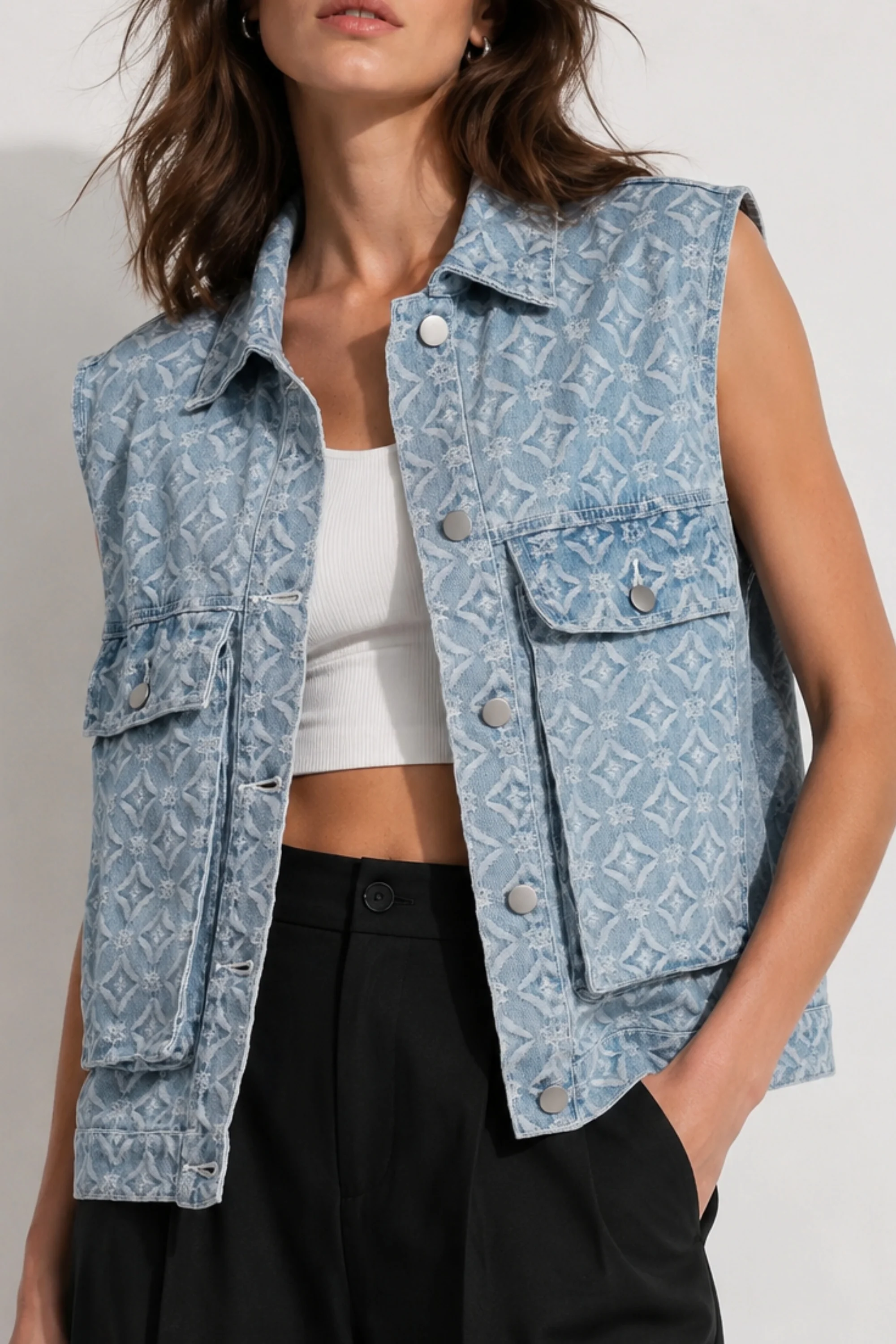 Skybound Denim Vest Jacket