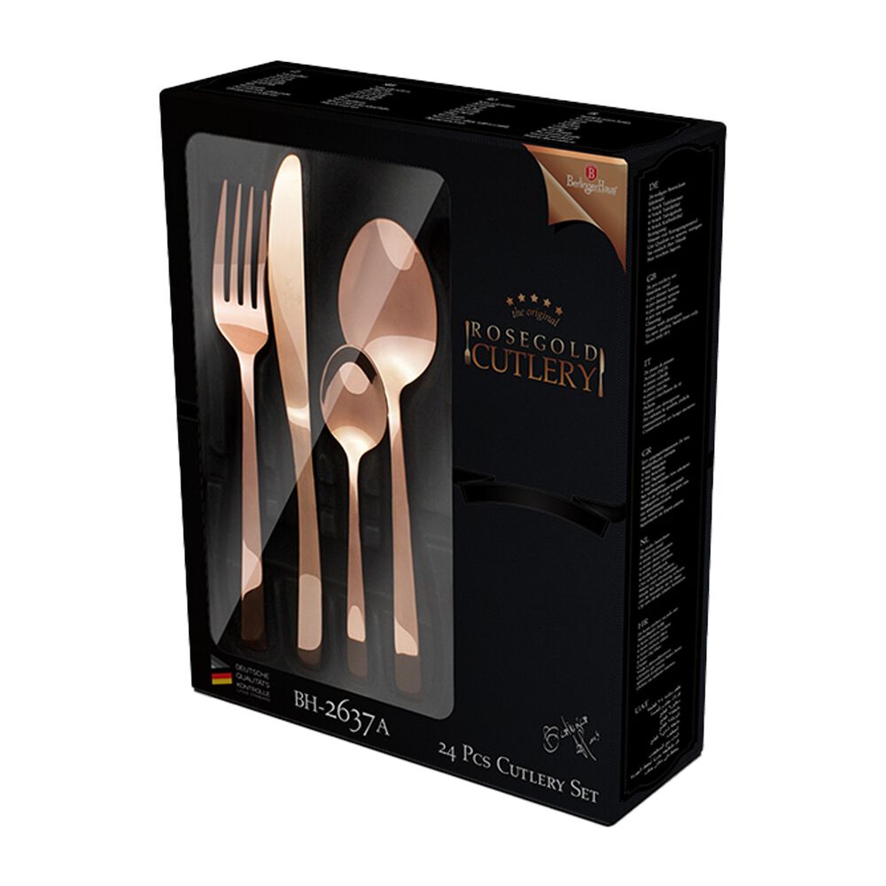 BERLINGERHAUS Zestaw sztućców BerlingerHaus Rose Gold, 24 elementy, różowe złoto