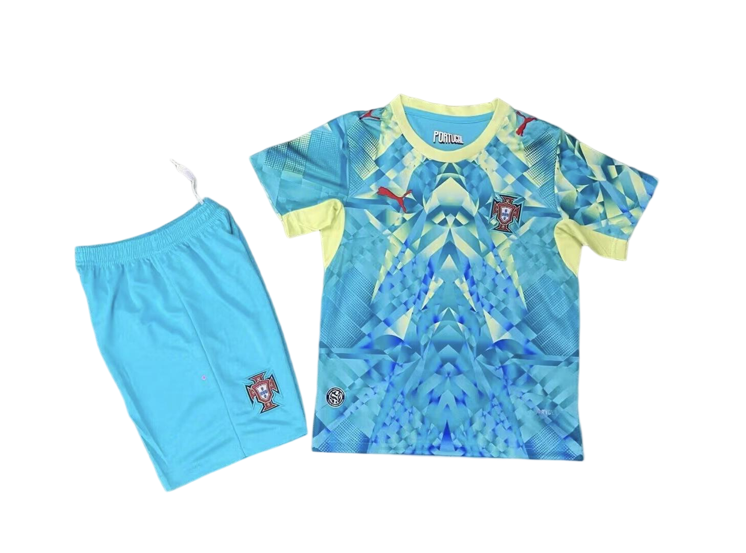 Portugal Goalkeeper Football Uniform Kids Kit Jersey+Shorts World Cup 2026