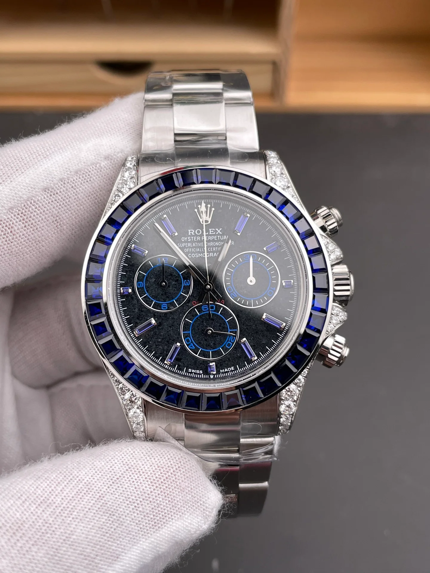 Hidden Edition Daytona Lab Grown Blue Bezel