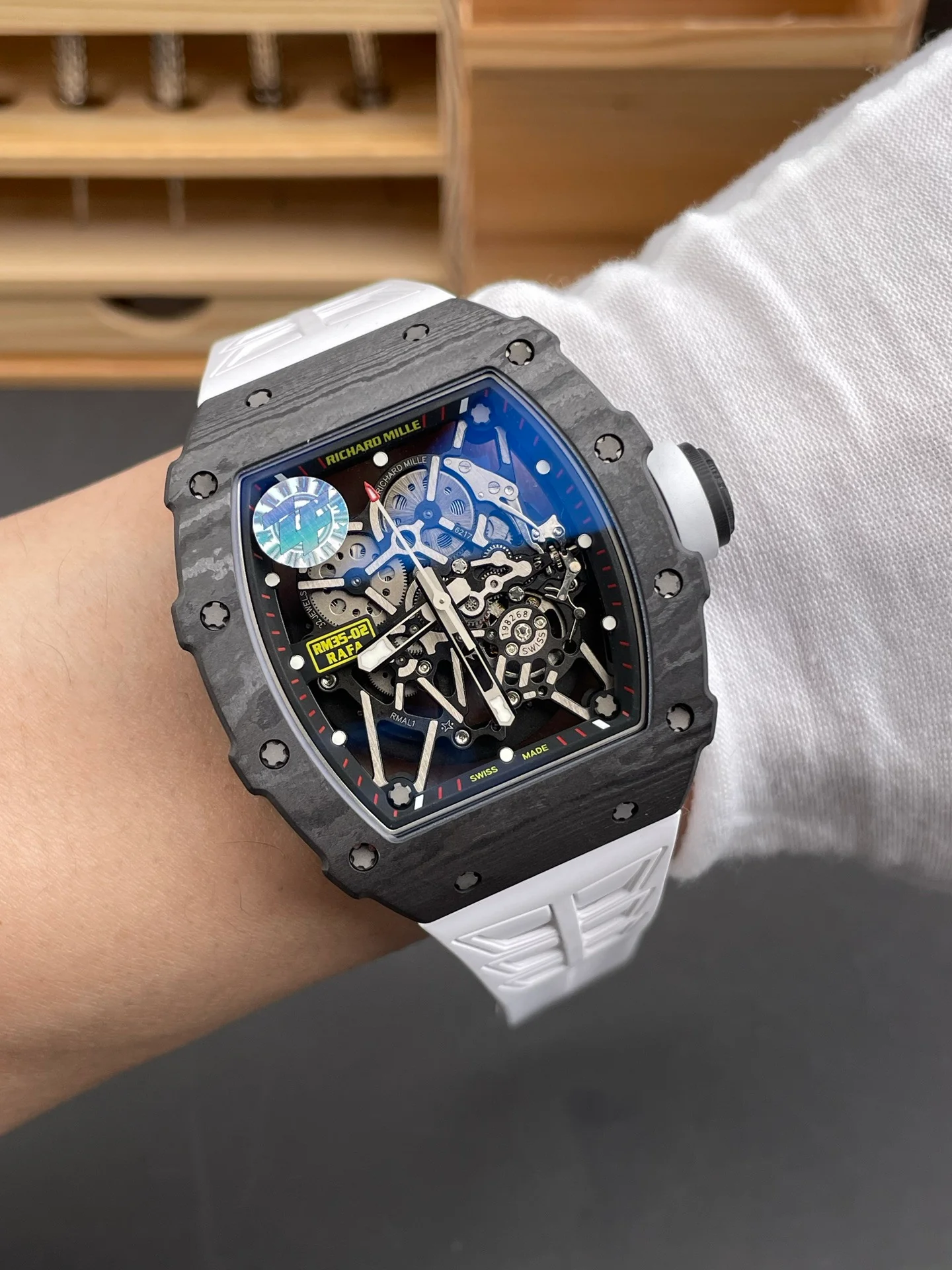 RM35-02 Carbon Fiber Red Bezel V7 Version