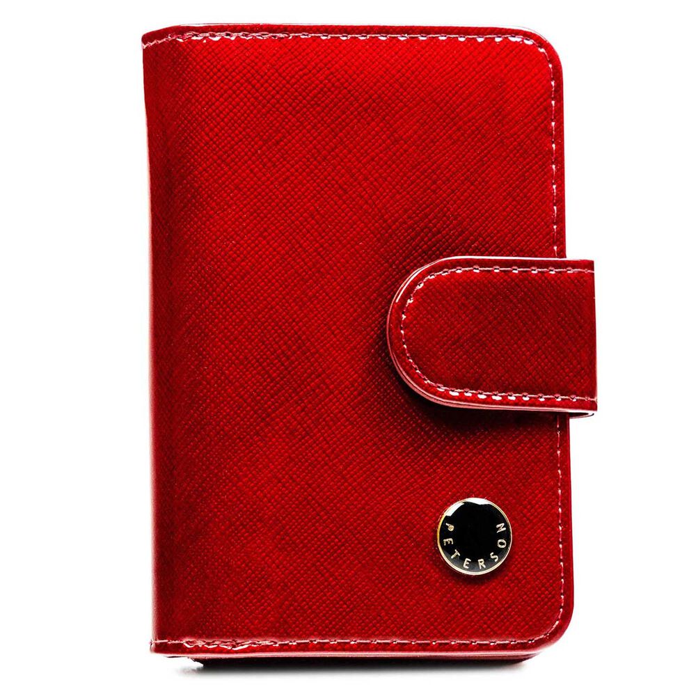 PETERSON Portfel damski skórzany Peterson, 2,5 x 8,5 x 3 cm, RFID, z zatrzaskiem