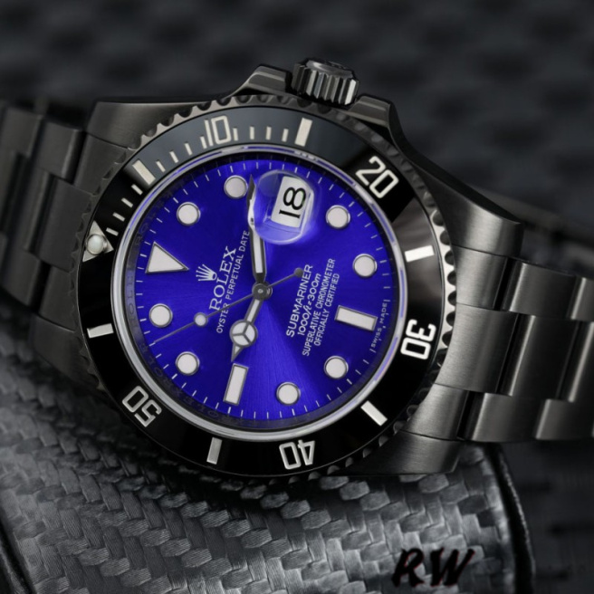 [2026 Mirror Grade]Rolex Submariner Date 116610LN Blue Dial Black PVD/DLC Stainless Steel 40MM Mens Replica Watch