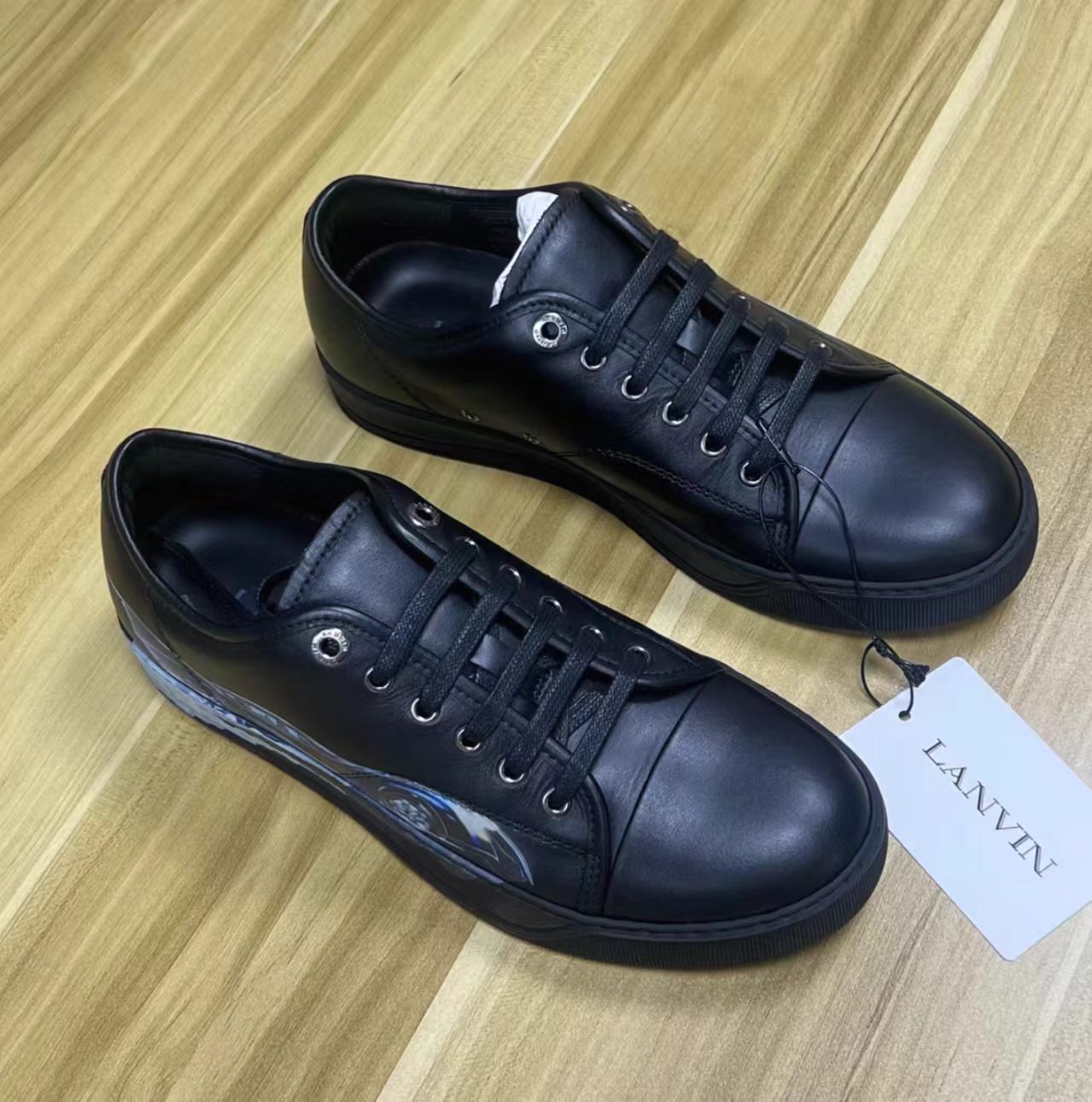 Lanvin DBB1 Low Top Sneaker with Batmobile Print