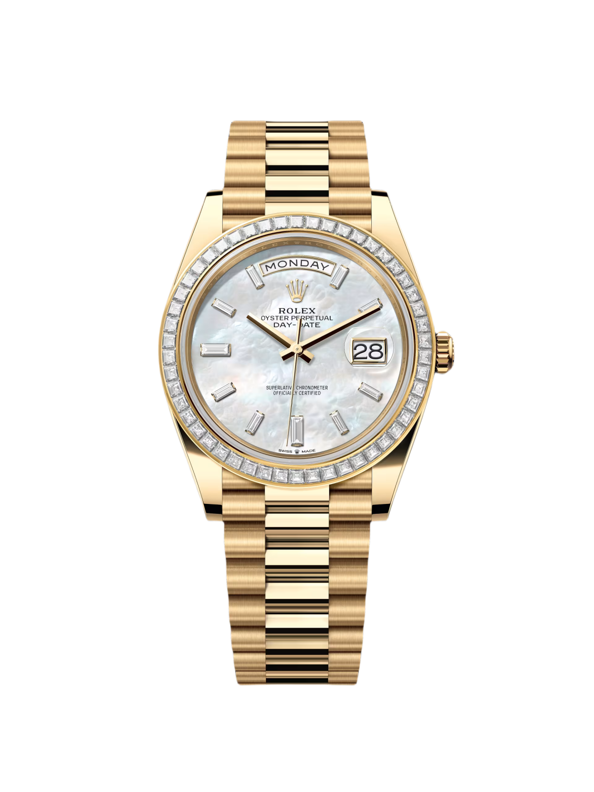 [2026 Mirror Grade]RLX Day-Date 40mm 228398TBR-0043 White Mother-of-Pearl Dial President Watch