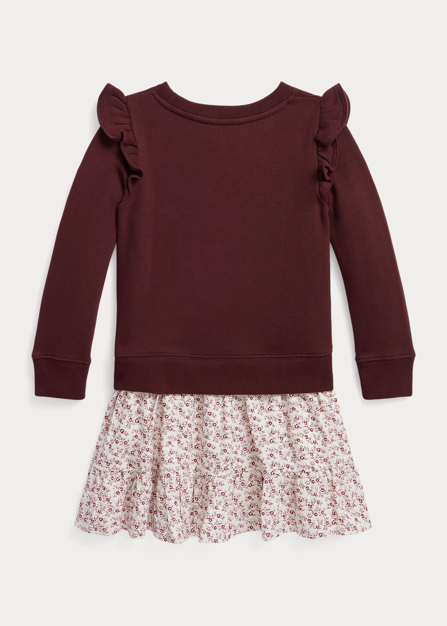 Floral Fleece Sweatshirt Dress