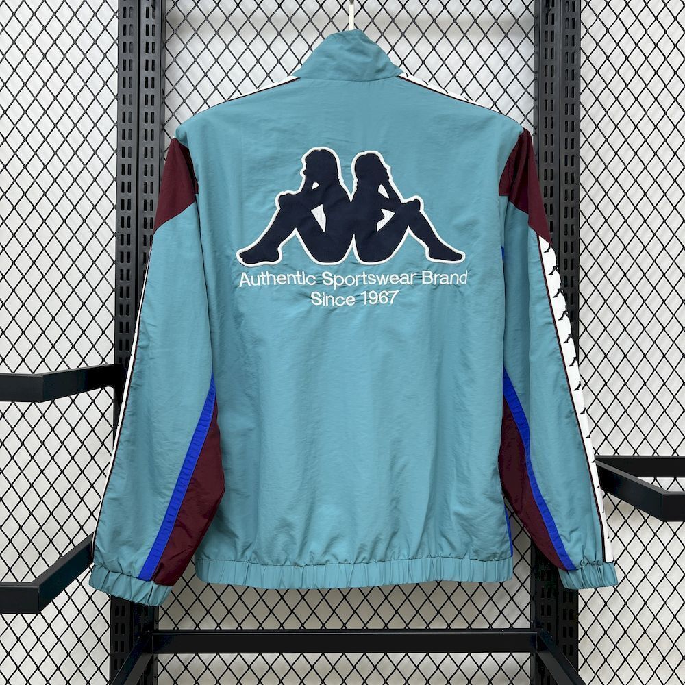 Real Madrid Windbreaker Jacket x Kappa OG Style Green 2025-26