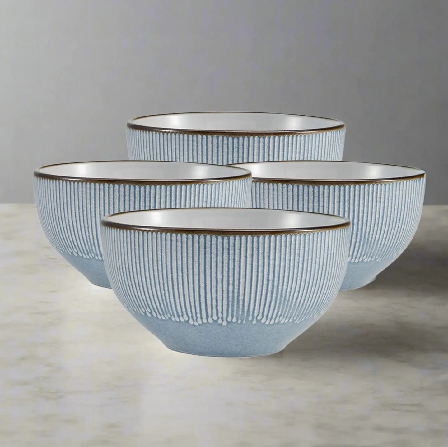 Arlie Blue Set of 4 Soup Cereal Bowls